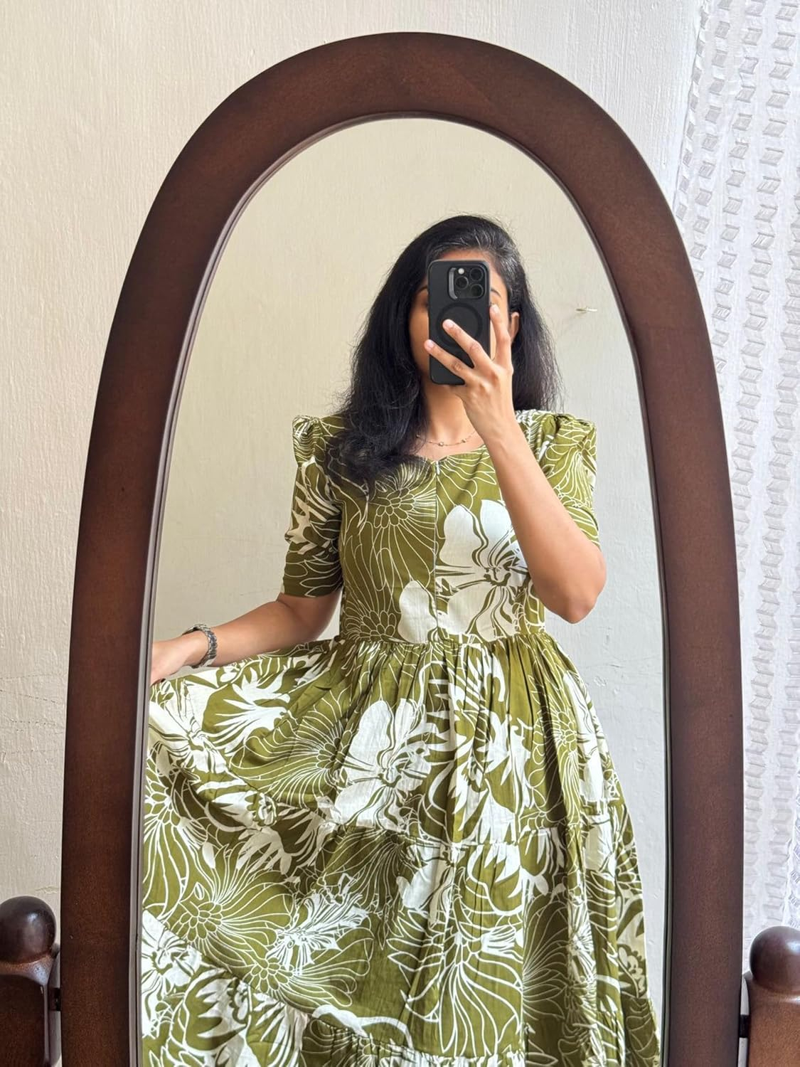 FASHDHUN Women's Floral Rayon A-Line Midi Dress - Image 15