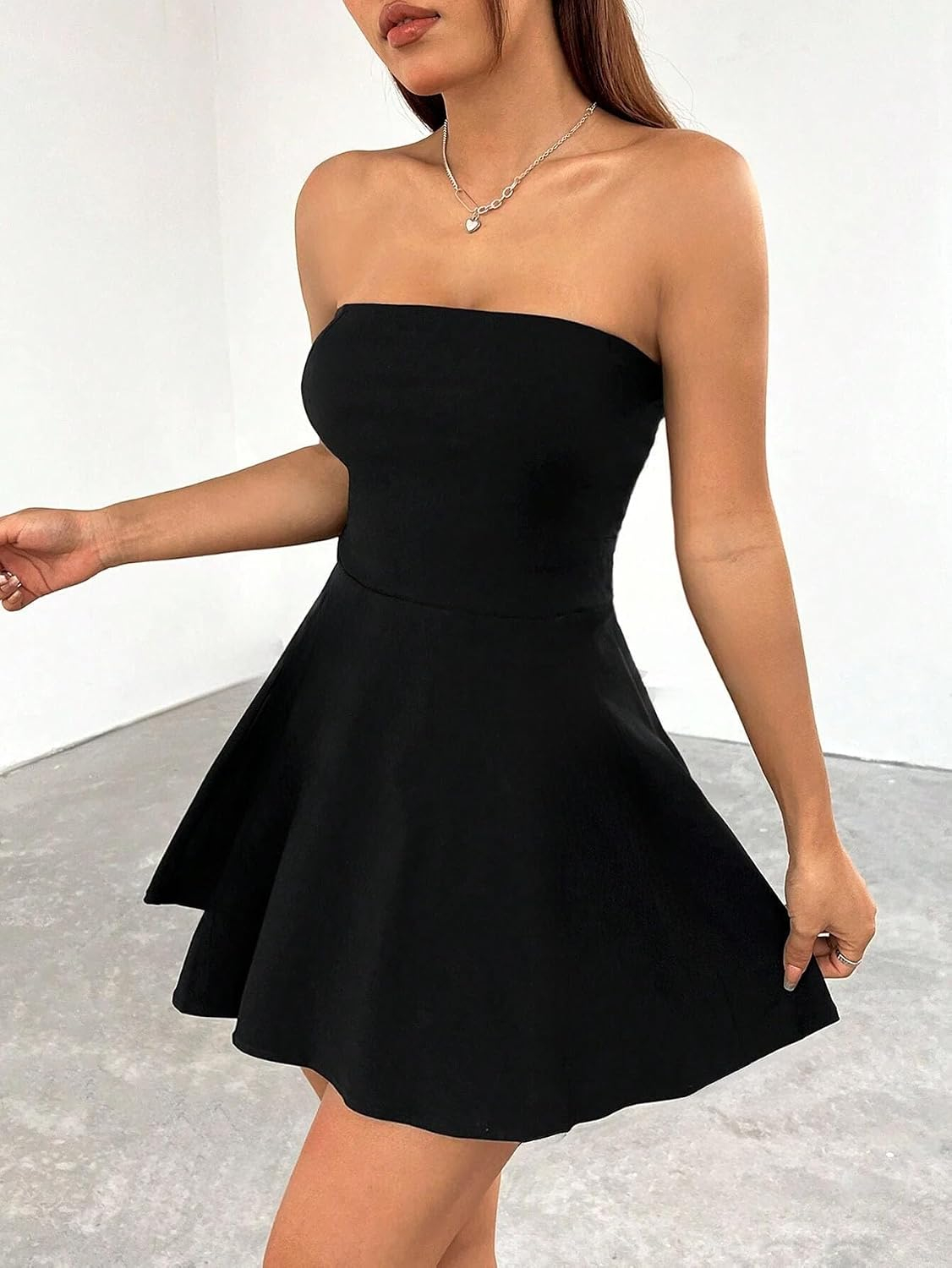 TIVANTE Women's Strapless Fit-and-Flare Mini Dress - Image 3