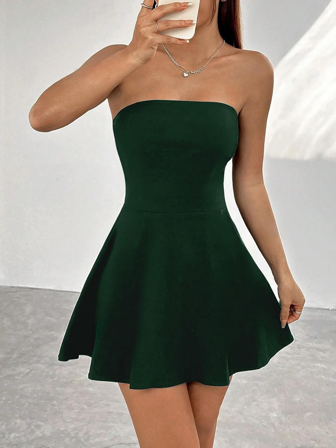 TIVANTE Women's Strapless Fit-and-Flare Mini Dress - Image 12