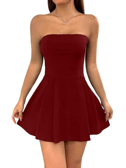 TIVANTE Women's Strapless Fit-and-Flare Mini Dress - Image 14