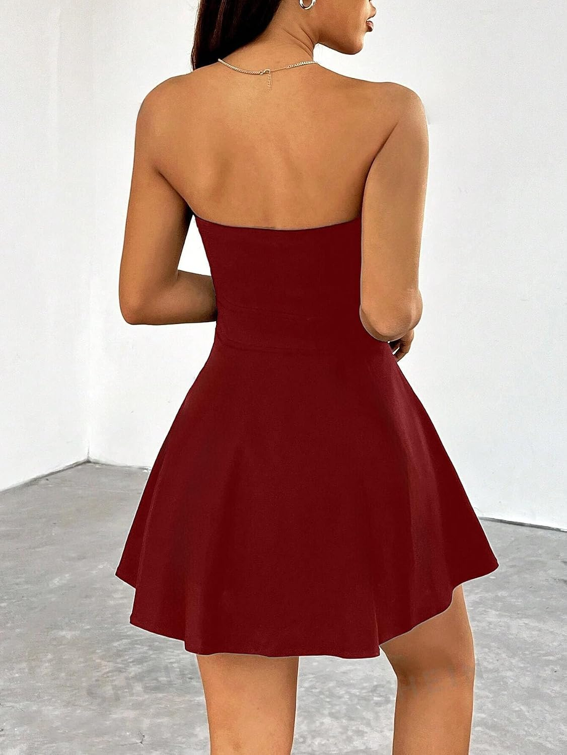TIVANTE Women's Strapless Fit-and-Flare Mini Dress - Image 15