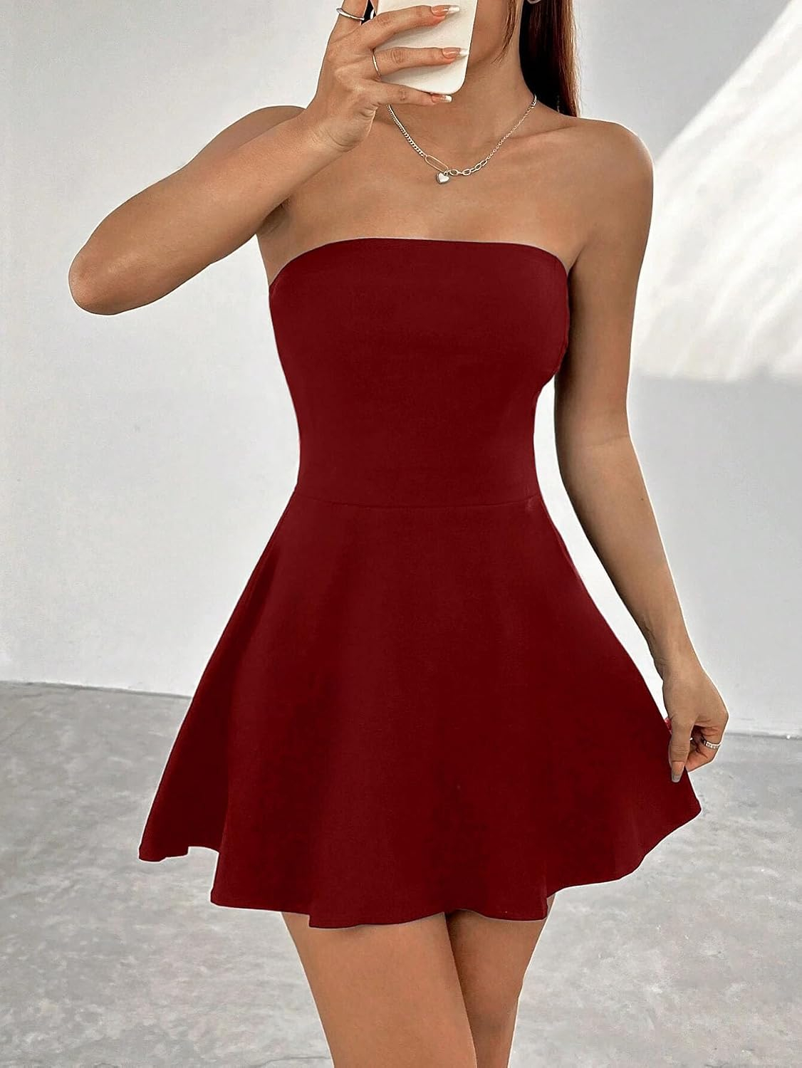 TIVANTE Women's Strapless Fit-and-Flare Mini Dress - Image 18