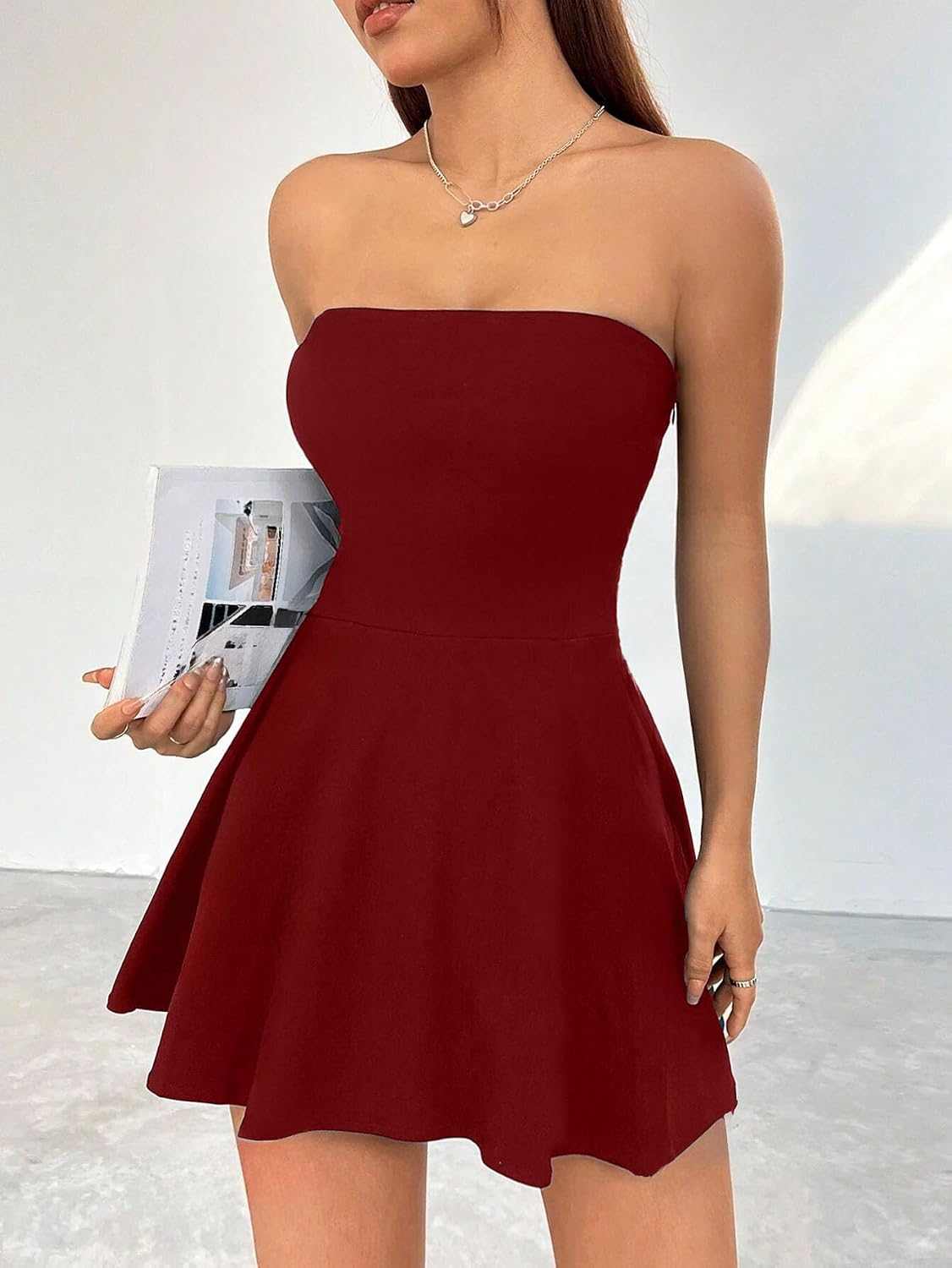 TIVANTE Women's Strapless Fit-and-Flare Mini Dress - Image 19