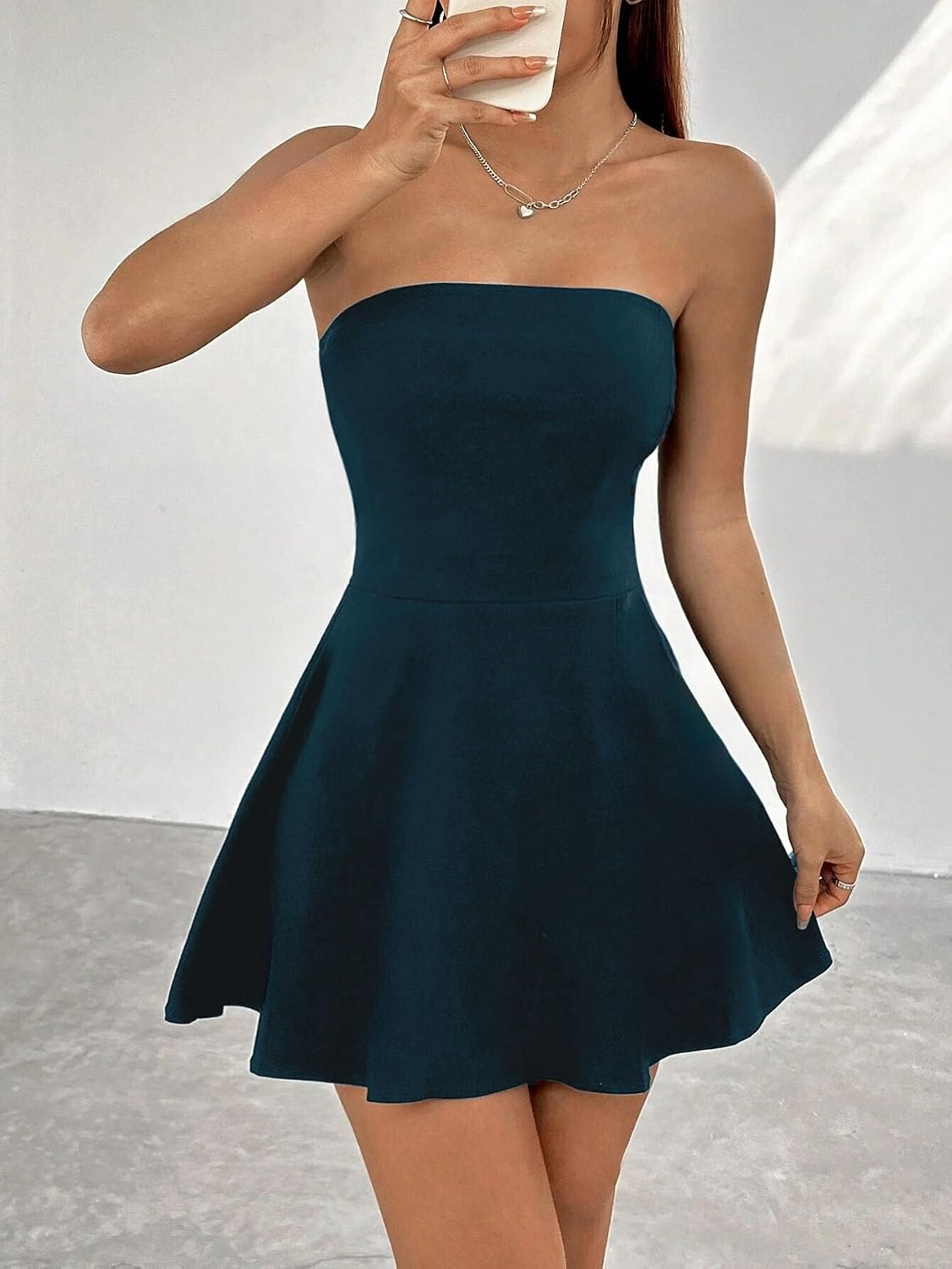 TIVANTE Women's Strapless Fit-and-Flare Mini Dress - Image 24