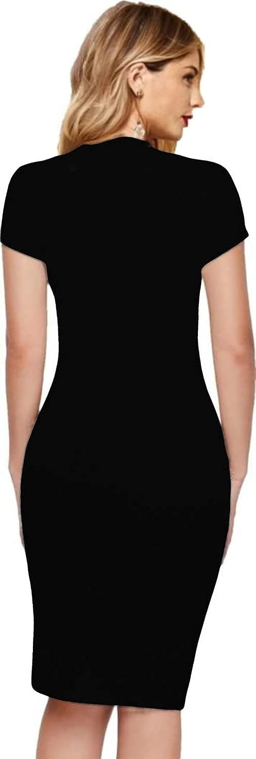 Dream Beauty Fashion Women's Short-Sleeve Bodycon Midi Dress - Image 3
