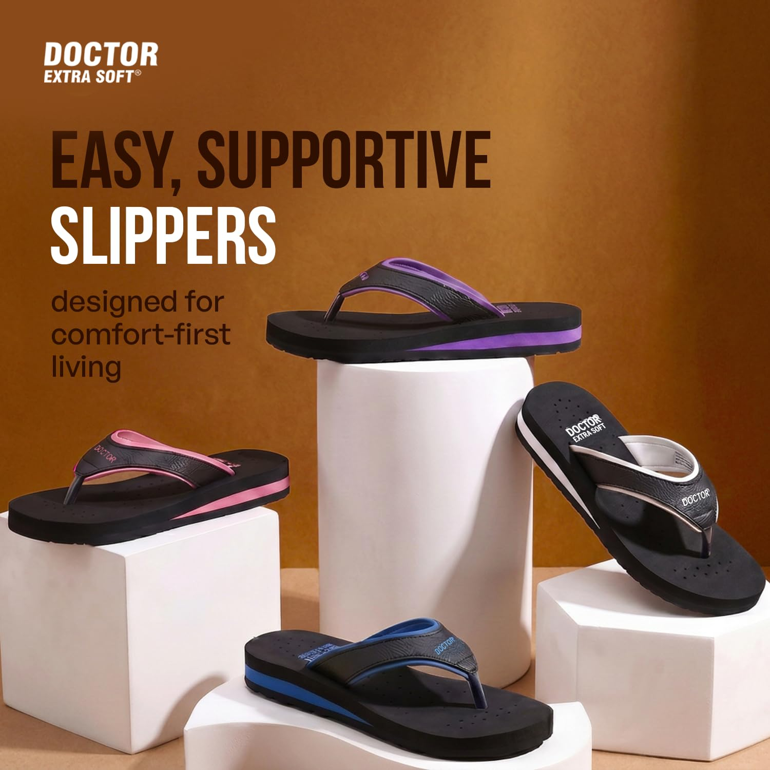 Doctor Extra Soft Women's Cushioned Flat Flip-Flops - Image 16