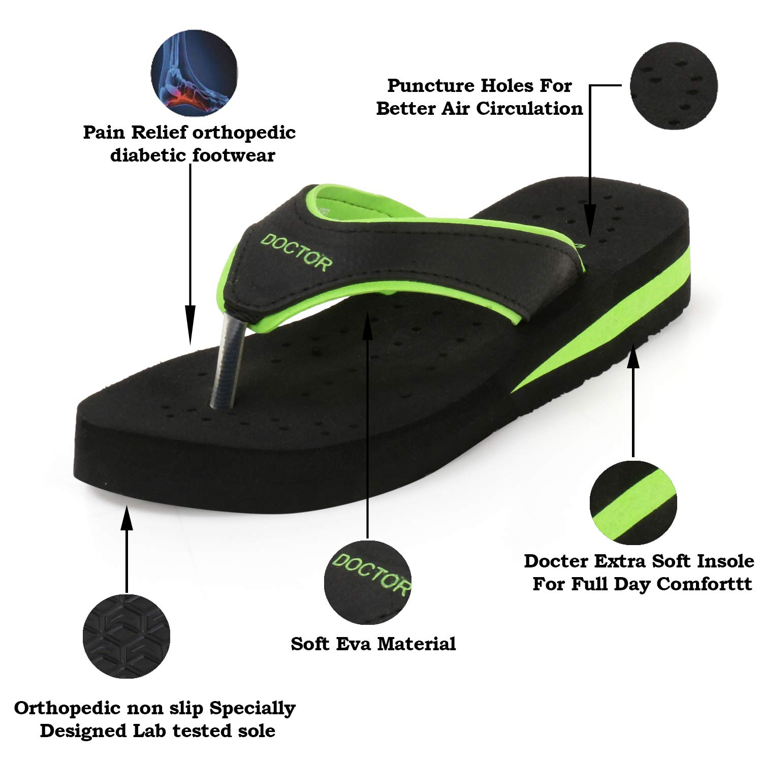 Doctor Extra Soft Women's Cushioned Flat Flip-Flops - Image 18