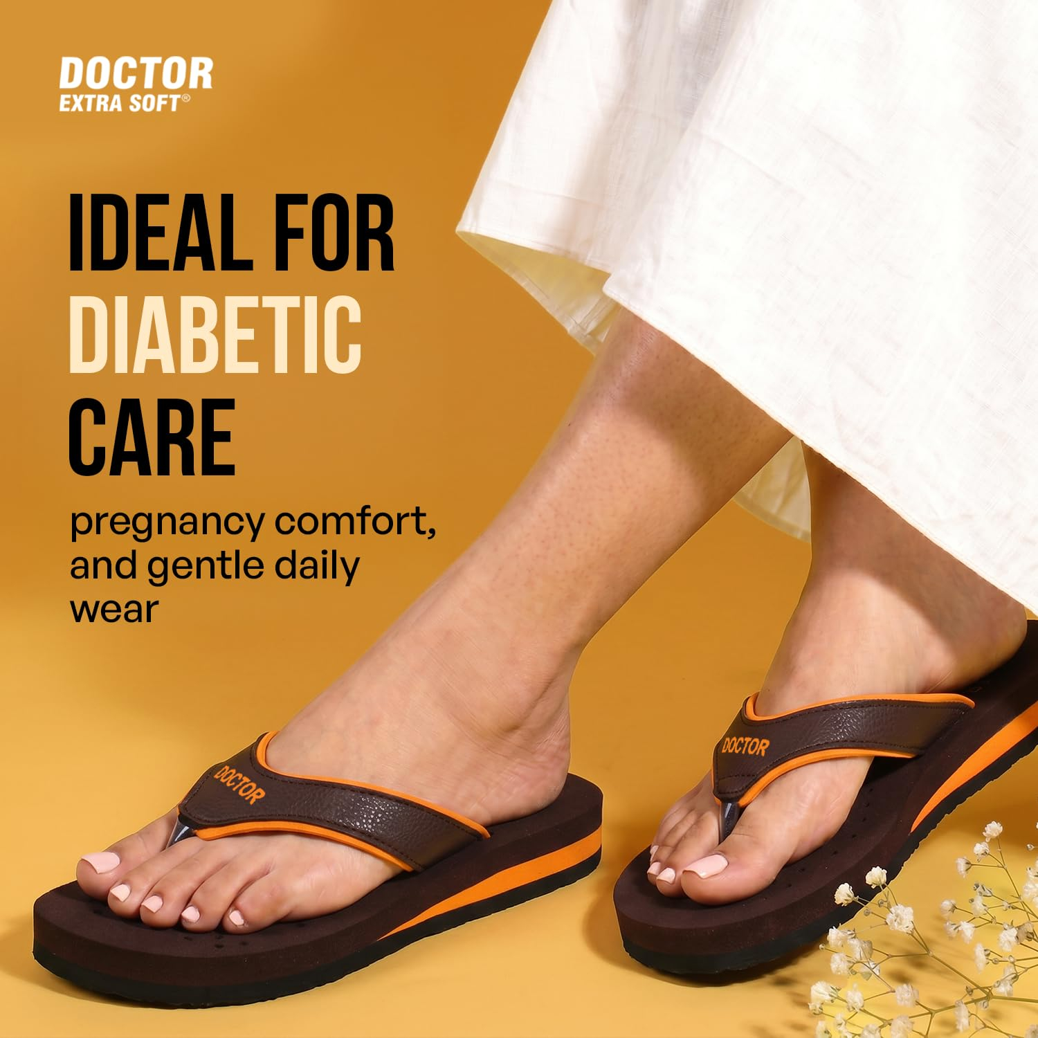 Doctor Extra Soft Women's Cushioned Flat Flip-Flops - Image 46