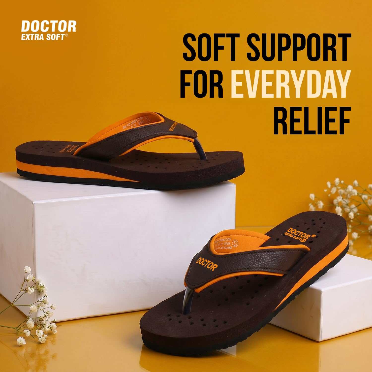 Doctor Extra Soft Women's Cushioned Flat Flip-Flops - Image 48