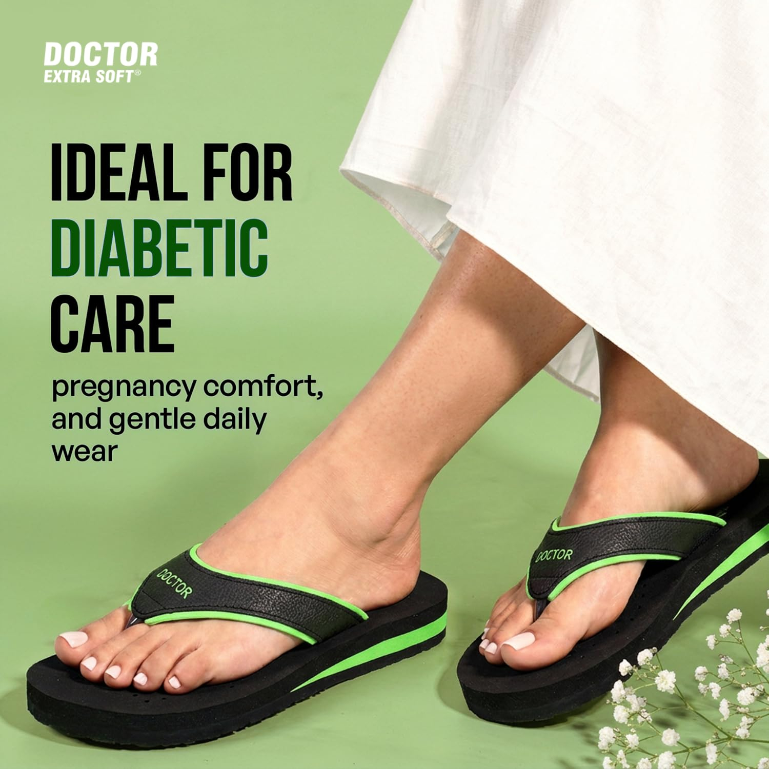 Doctor Extra Soft Women's Cushioned Flat Flip-Flops - Image 53