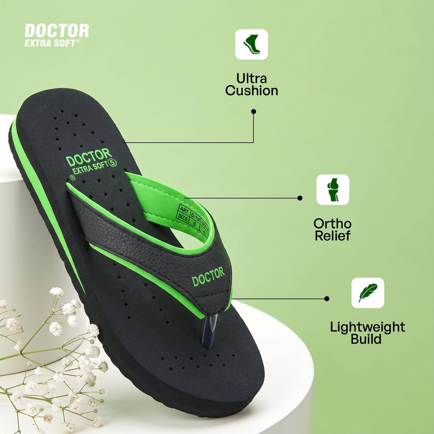Doctor Extra Soft Women's Cushioned Flat Flip-Flops - Image 54