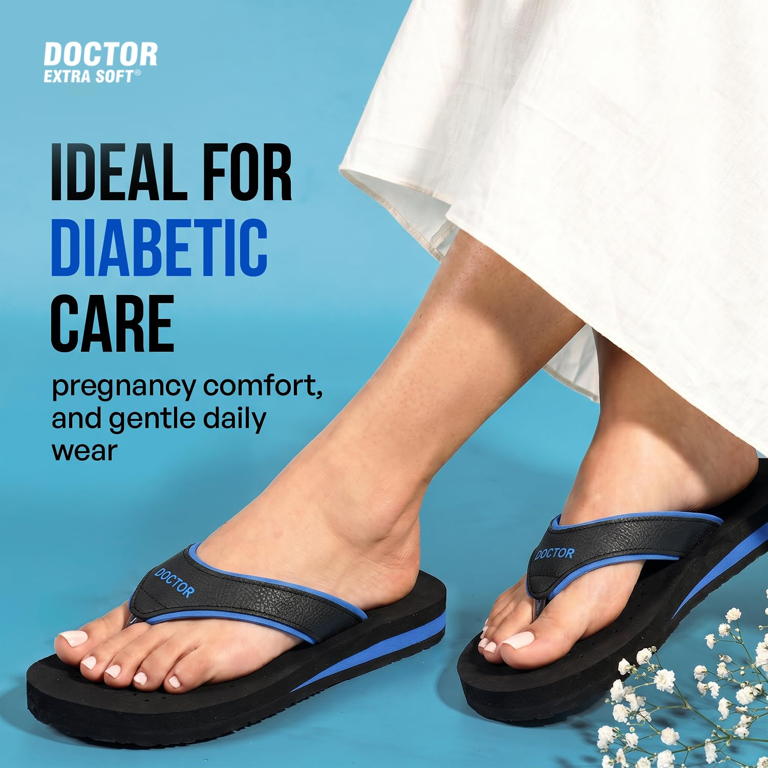 Doctor Extra Soft Women's Cushioned Flat Flip-Flops - Image 67