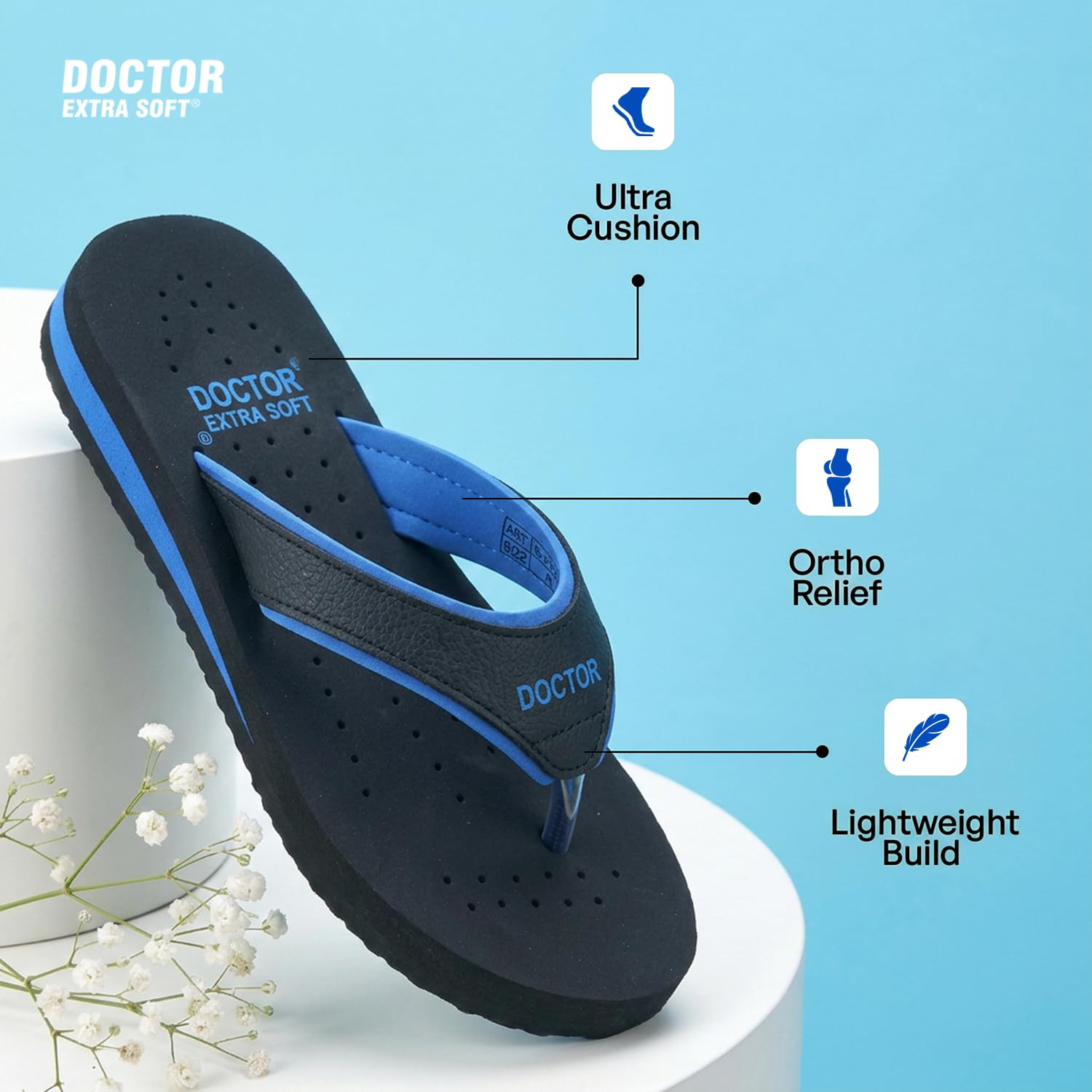 Doctor Extra Soft Women's Cushioned Flat Flip-Flops - Image 68
