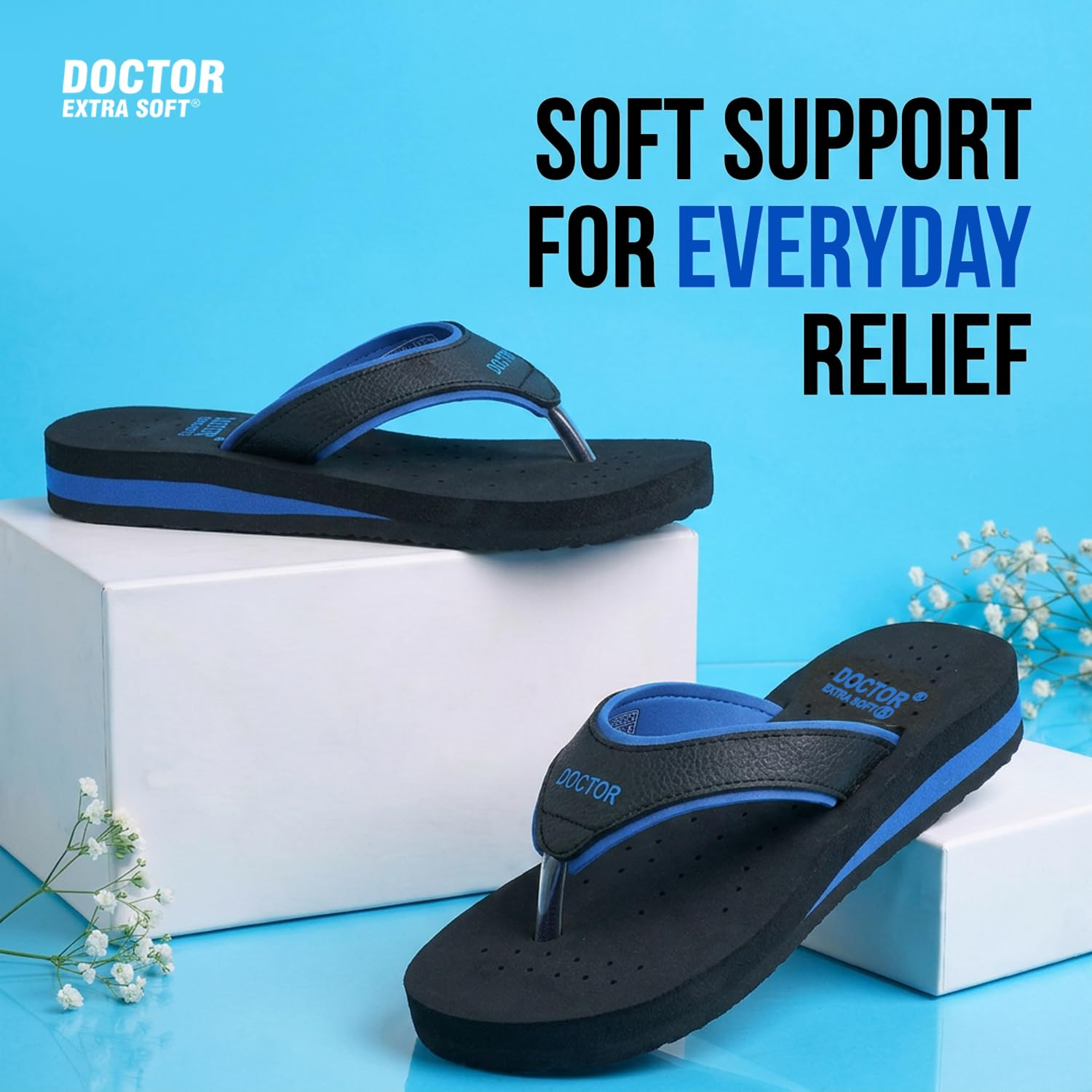 Doctor Extra Soft Women's Cushioned Flat Flip-Flops - Image 69