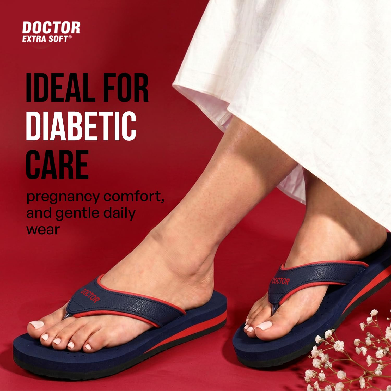 Doctor Extra Soft Women's Cushioned Flat Flip-Flops - Image 74