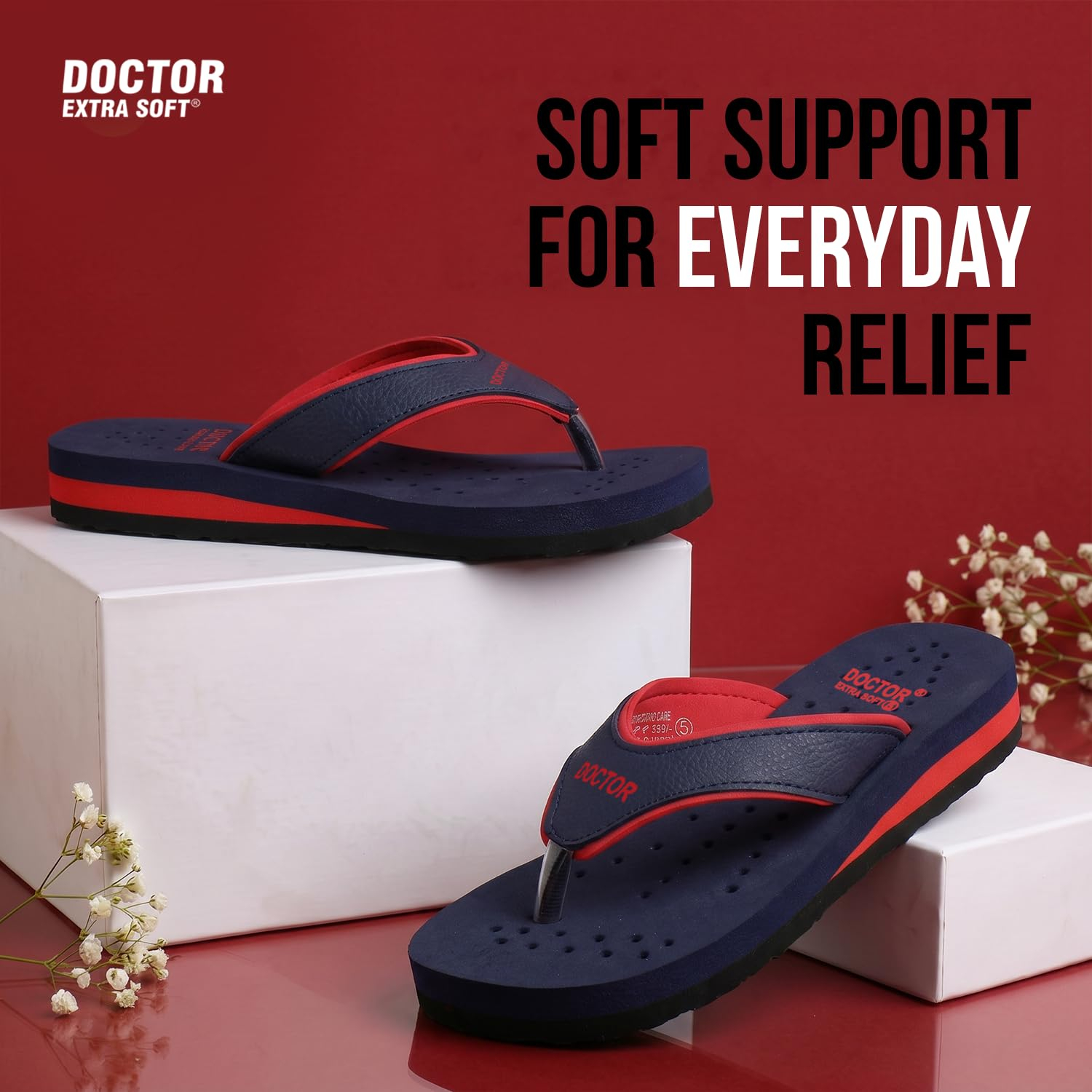 Doctor Extra Soft Women's Cushioned Flat Flip-Flops - Image 76