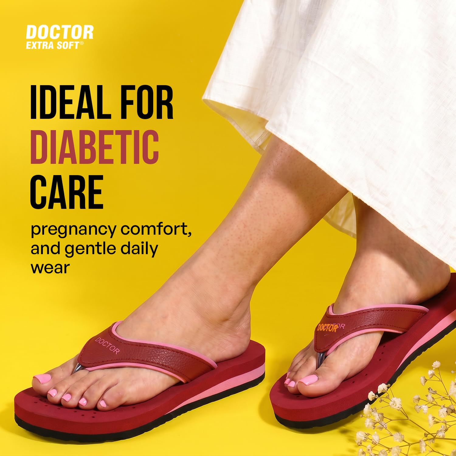 Doctor Extra Soft Women's Cushioned Flat Flip-Flops - Image 81