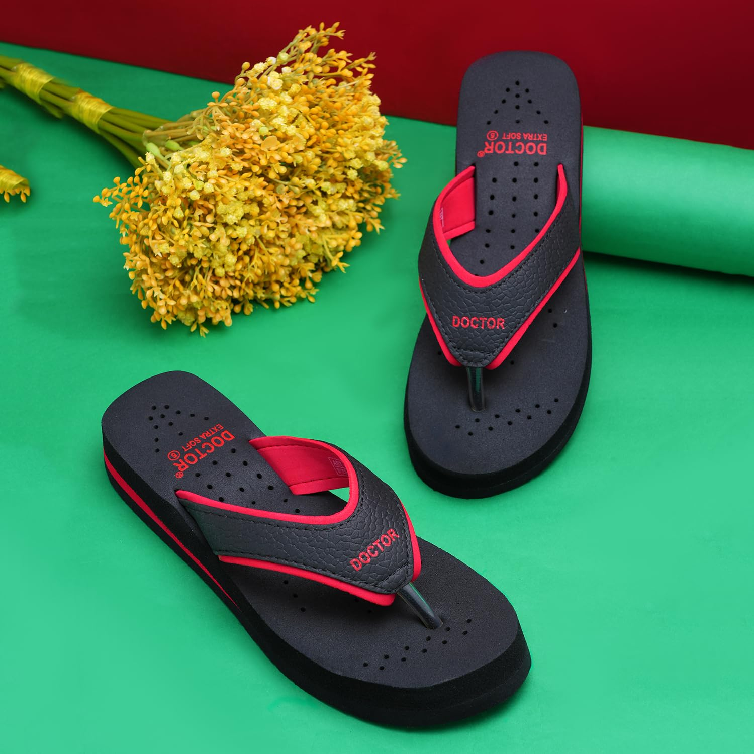 Doctor Extra Soft Women's Cushioned Flat Flip-Flops - Image 102