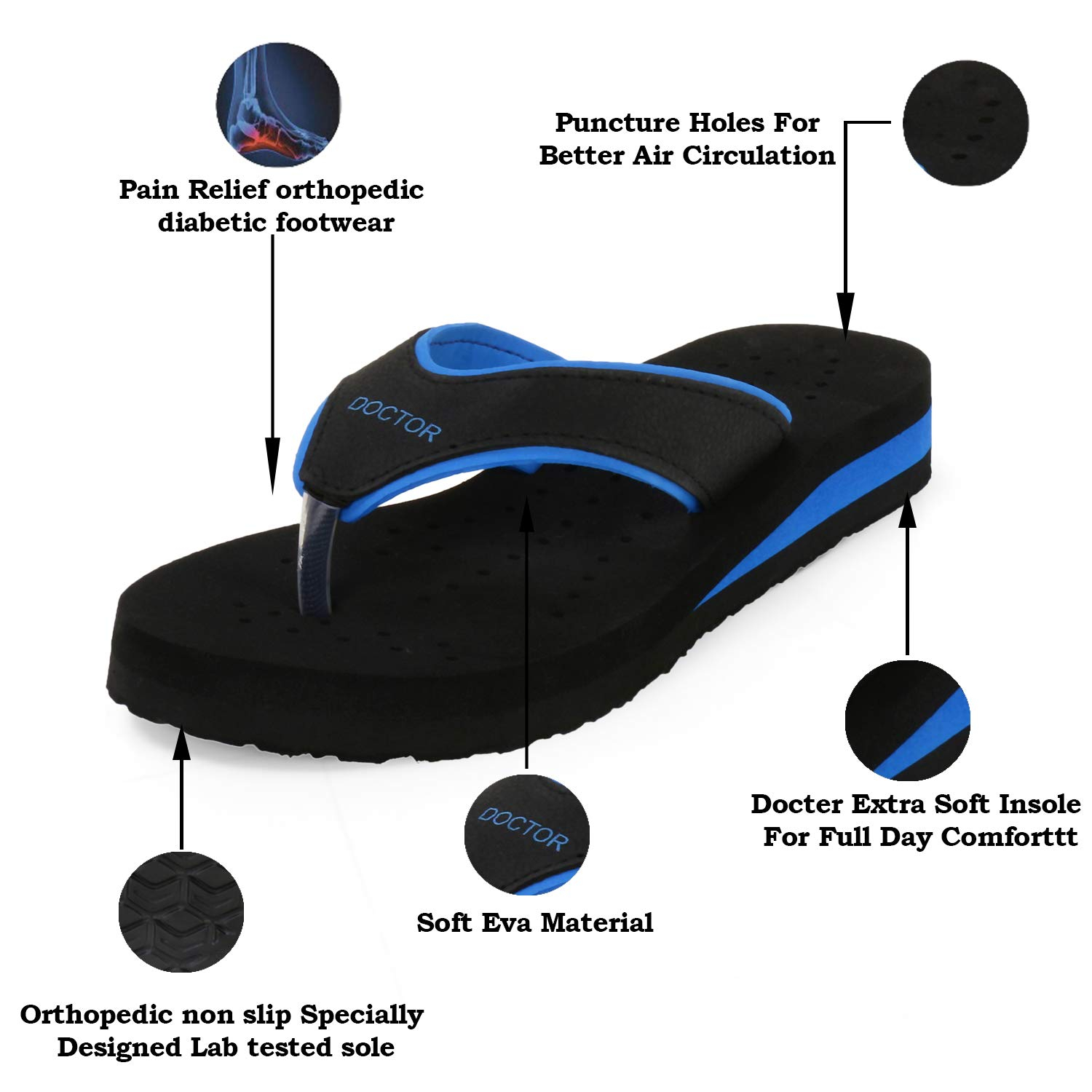 Doctor Extra Soft Women's Cushioned Flat Flip-Flops - Image 108