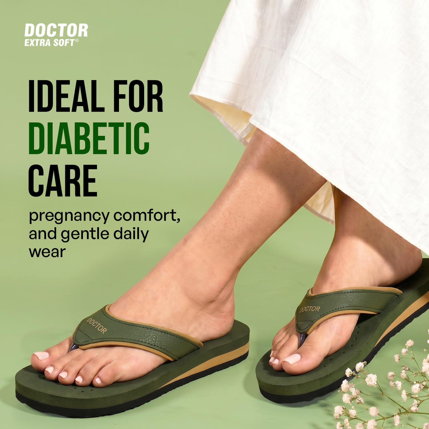 Doctor Extra Soft Women's Cushioned Flat Flip-Flops - Image 117