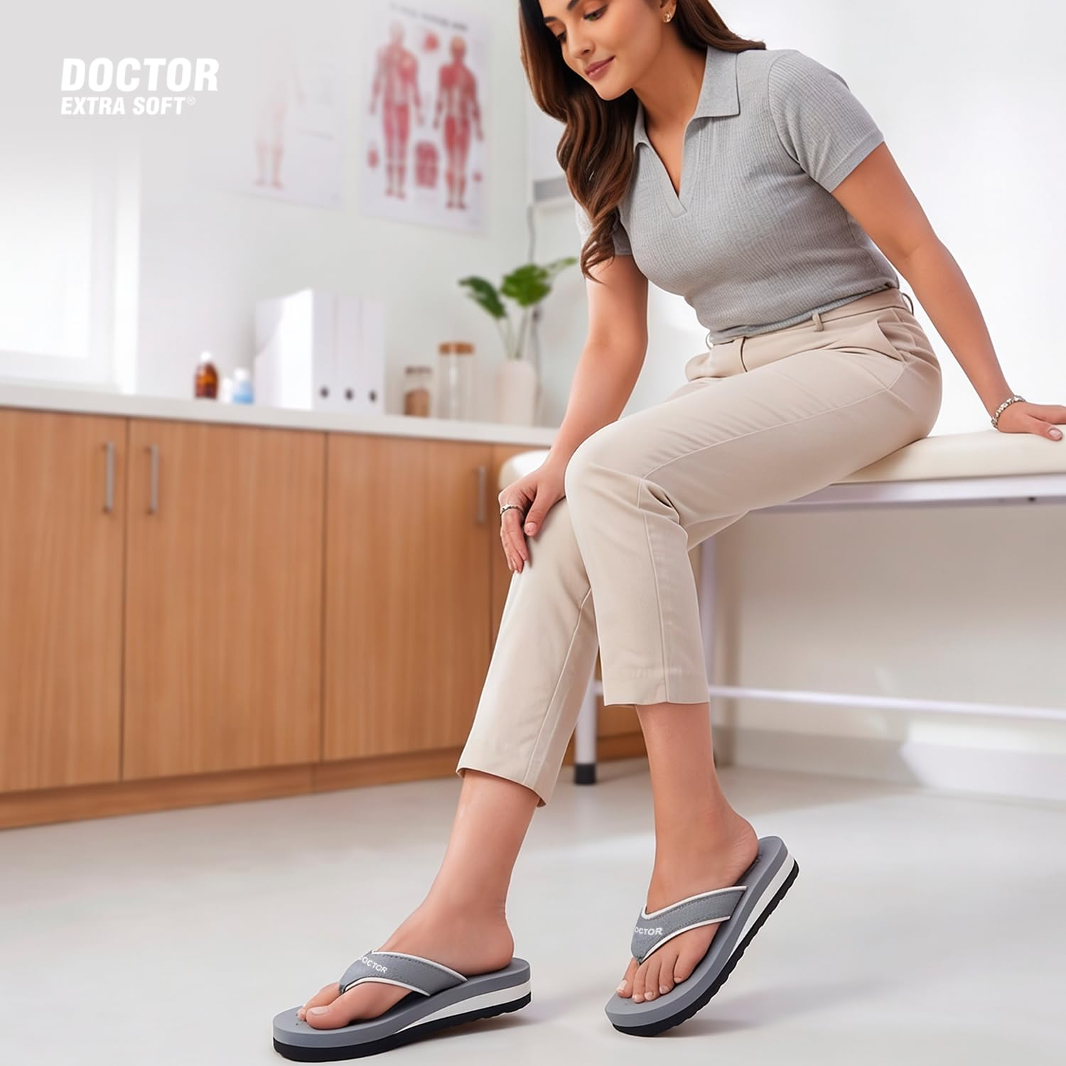 Doctor Extra Soft Women's Cushioned Flat Flip-Flops - Image 123