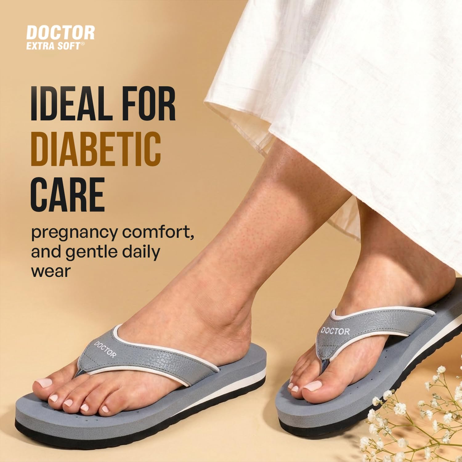 Doctor Extra Soft Women's Cushioned Flat Flip-Flops - Image 124