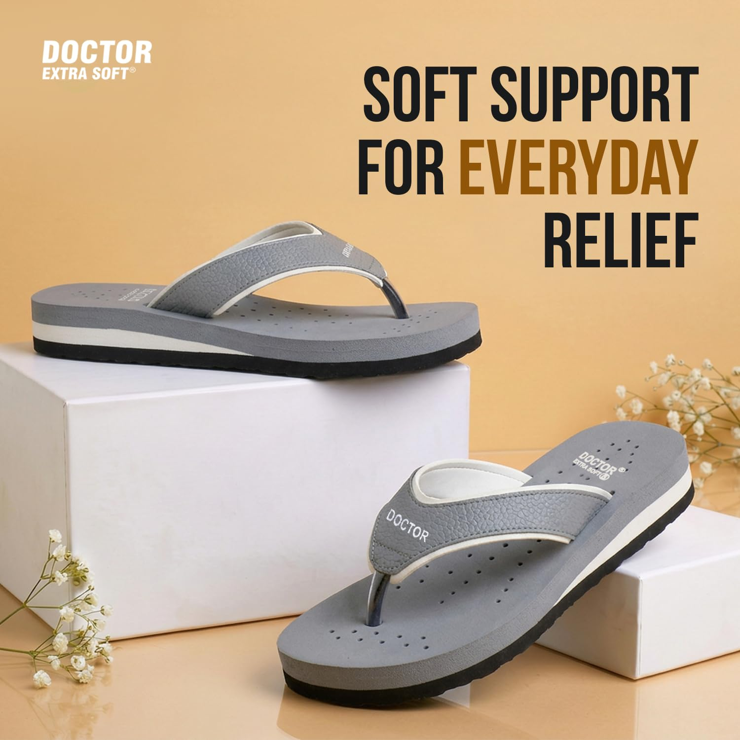 Doctor Extra Soft Women's Cushioned Flat Flip-Flops - Image 126