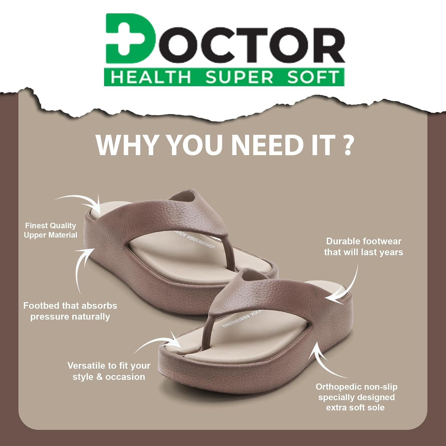 Doctor Health Super Soft Women's Cushioned Platform Slippers - Image 8