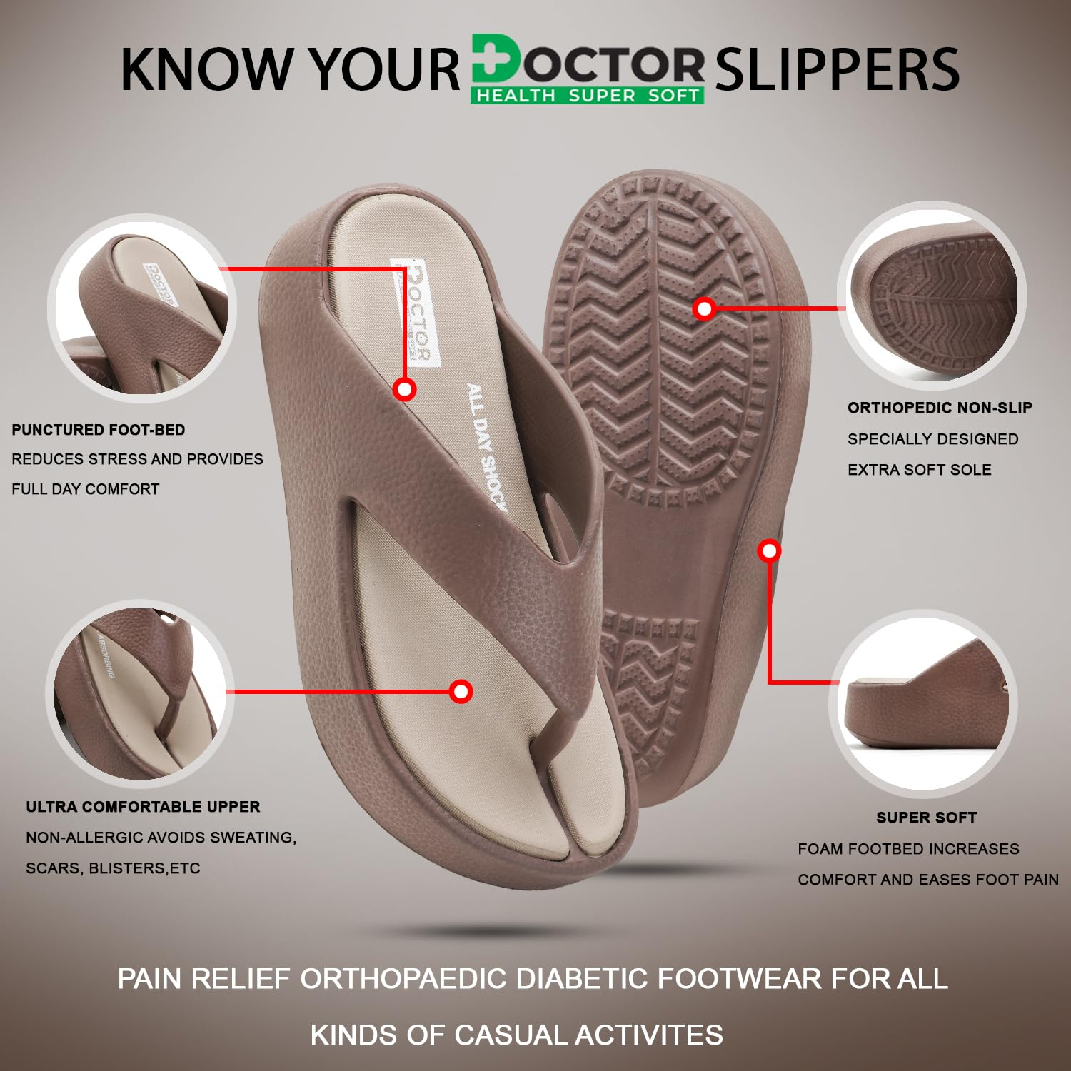 Doctor Health Super Soft Women's Cushioned Platform Slippers - Image 9