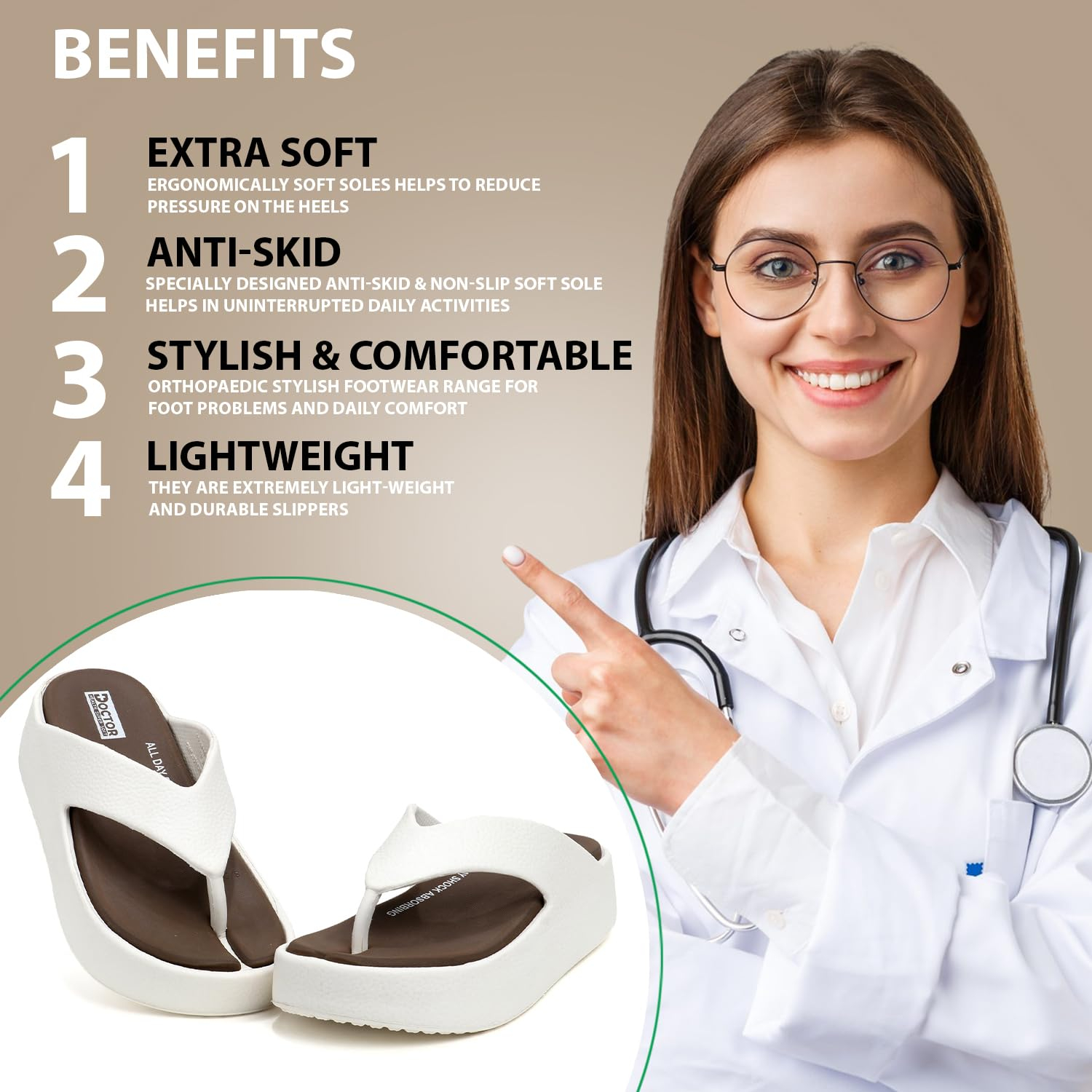 Doctor Health Super Soft Women's Cushioned Platform Slippers - Image 14