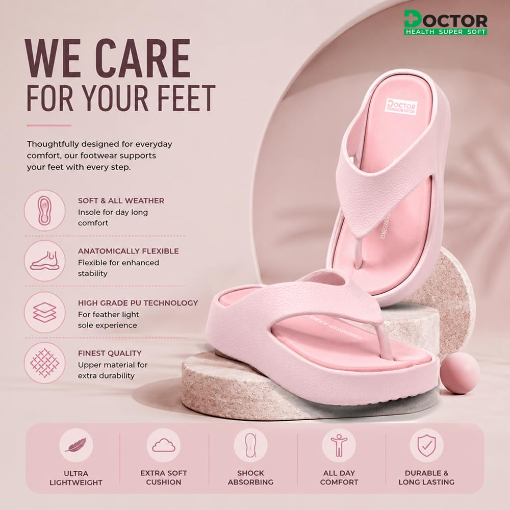 Doctor Health Super Soft Women's Cushioned Platform Slippers - Image 23