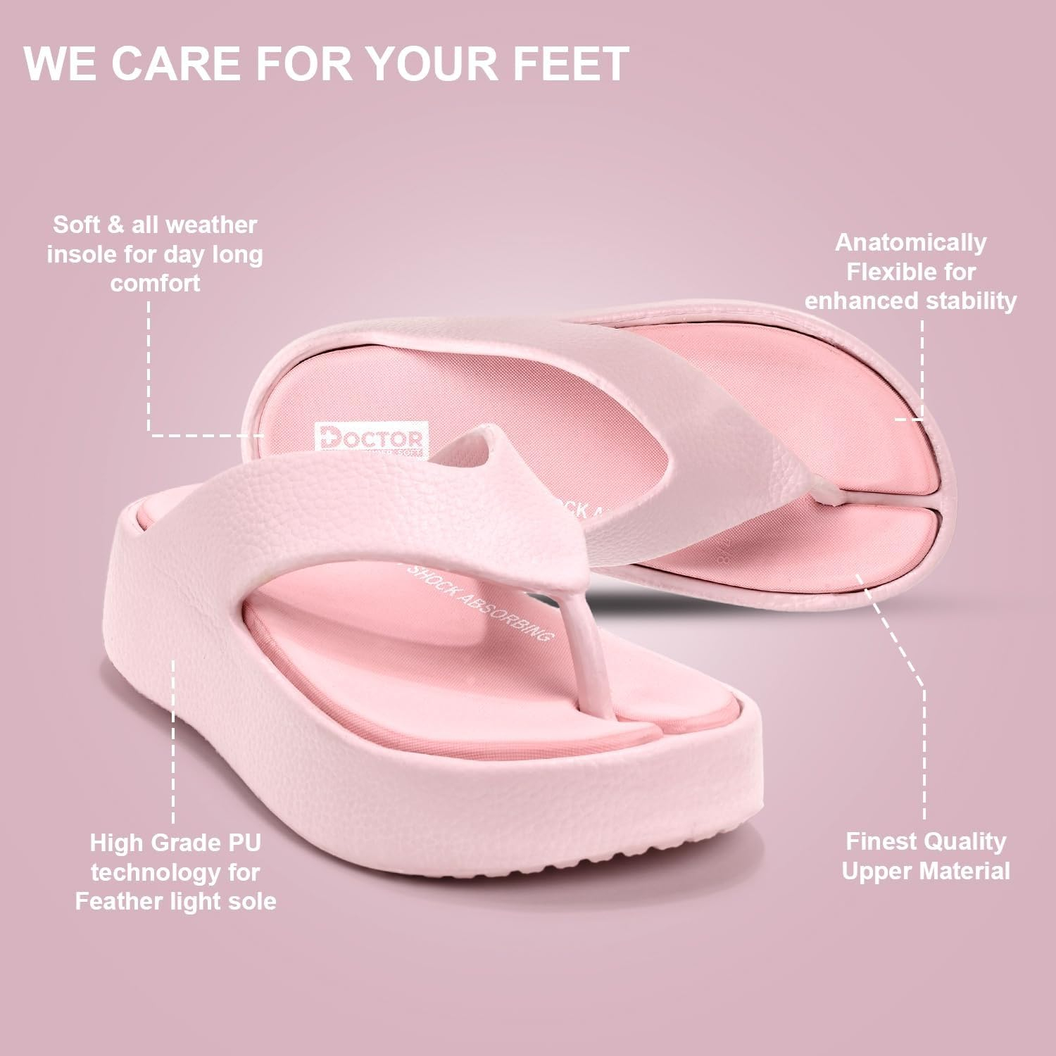 Doctor Health Super Soft Women's Cushioned Platform Slippers - Image 25