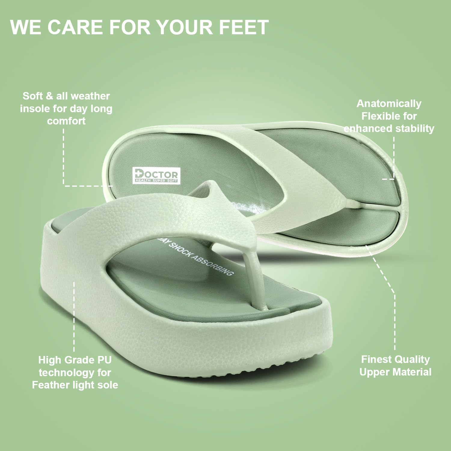 Doctor Health Super Soft Women's Cushioned Platform Slippers - Image 31
