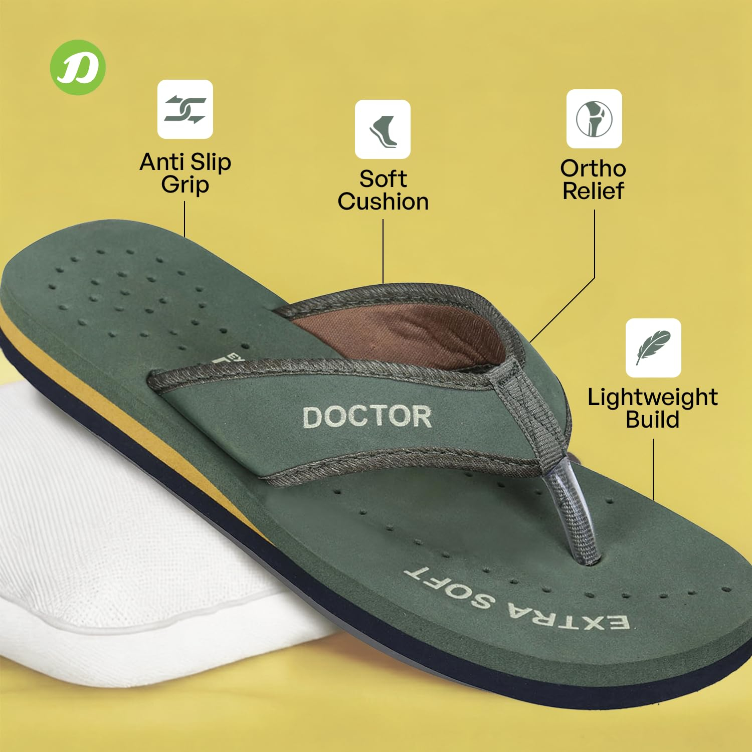 Doctor Extra Soft Women's Lightweight Flip-Flops - D-22 - Image 10