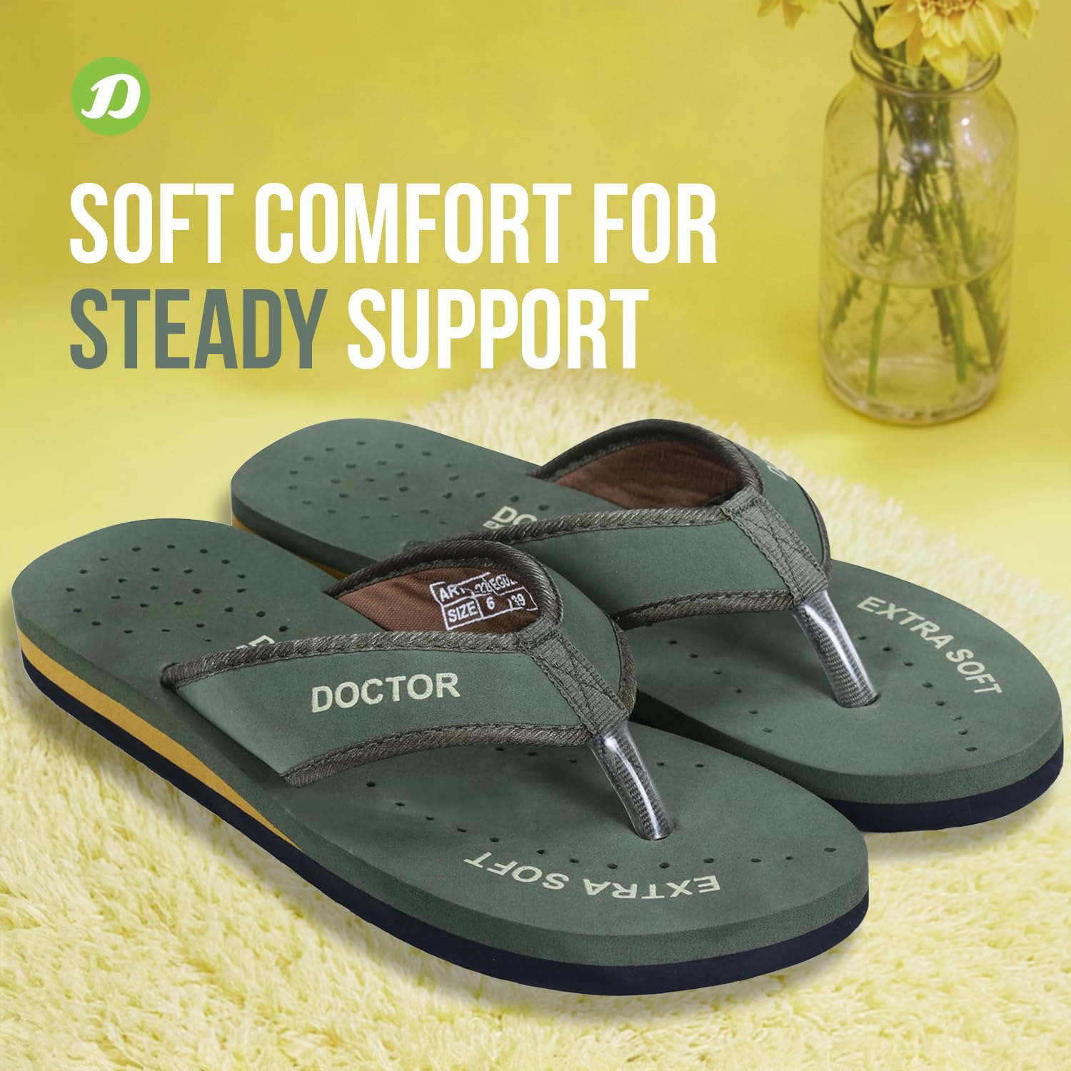 Doctor Extra Soft Women's Lightweight Flip-Flops - D-22 - Image 11