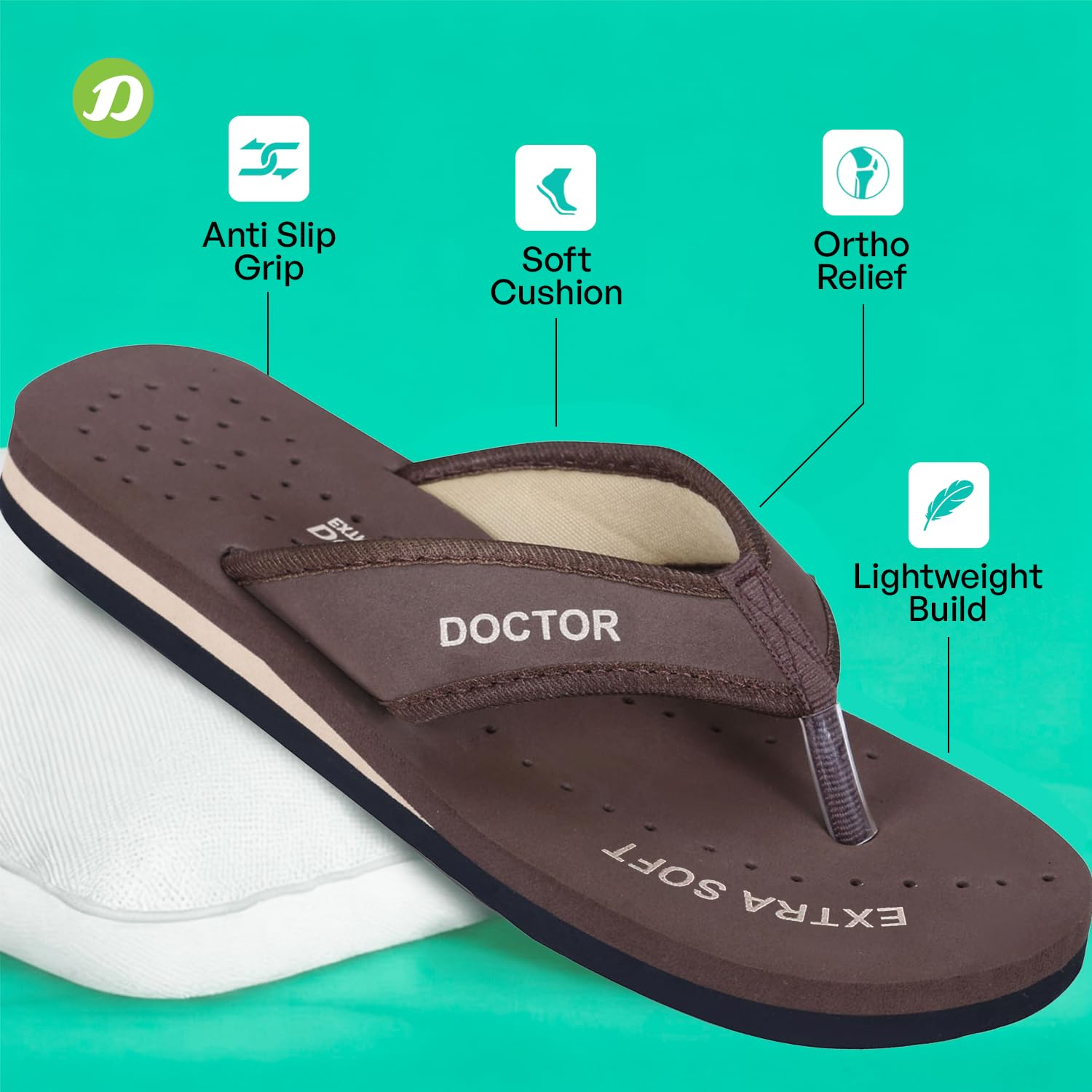 Doctor Extra Soft Women's Lightweight Flip-Flops - D-22 - Image 17