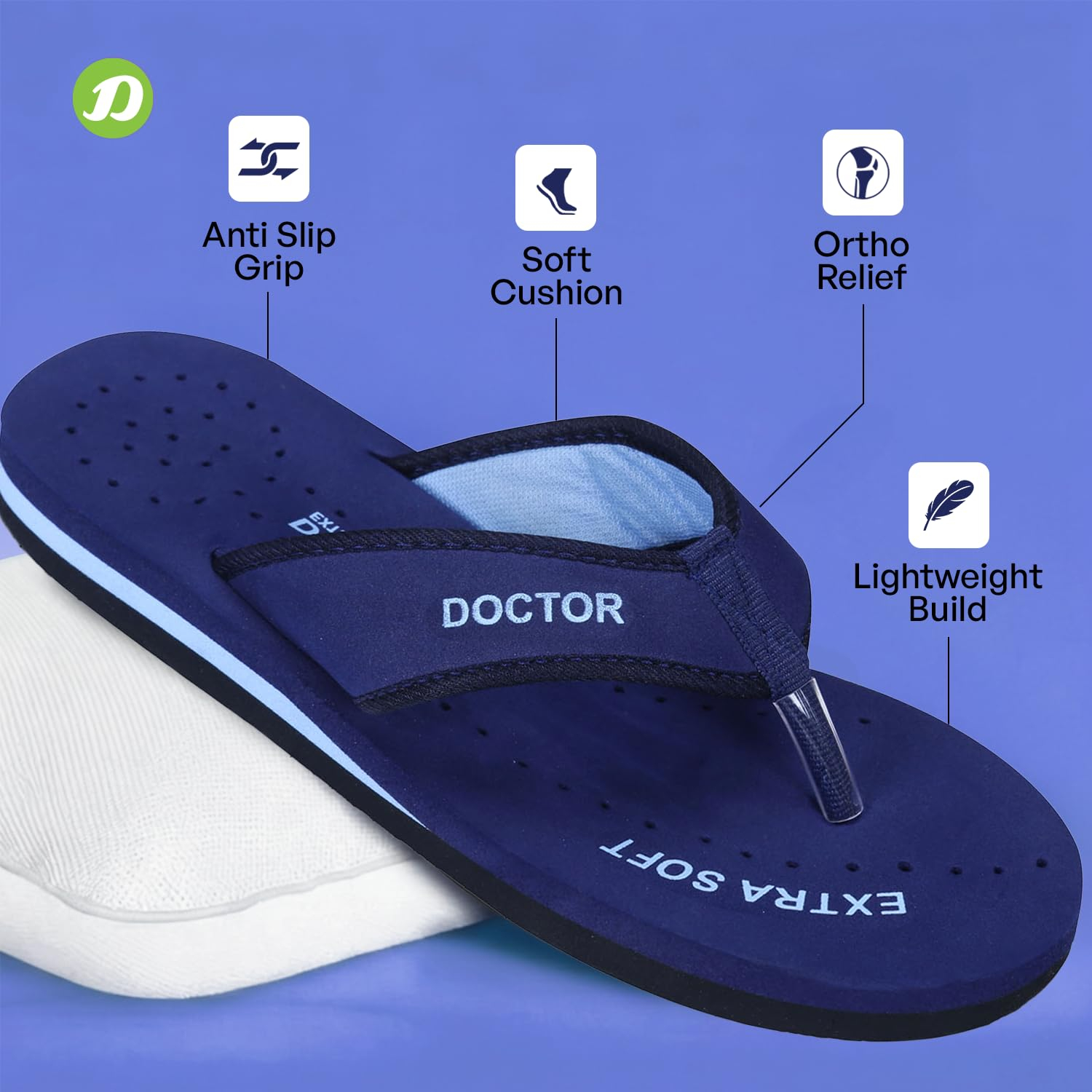 Doctor Extra Soft Women's Lightweight Flip-Flops - D-22 - Image 24