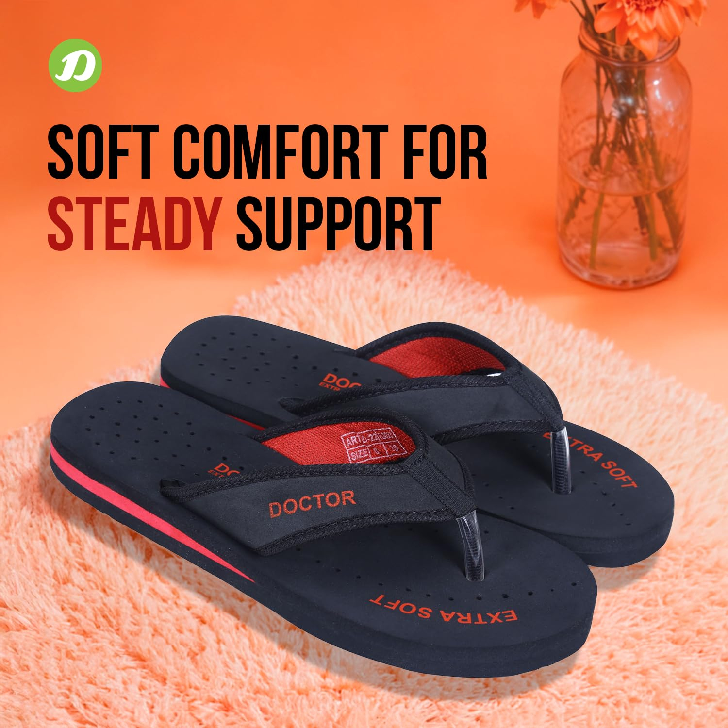 Doctor Extra Soft Women's Lightweight Flip-Flops - D-22 - Image 32