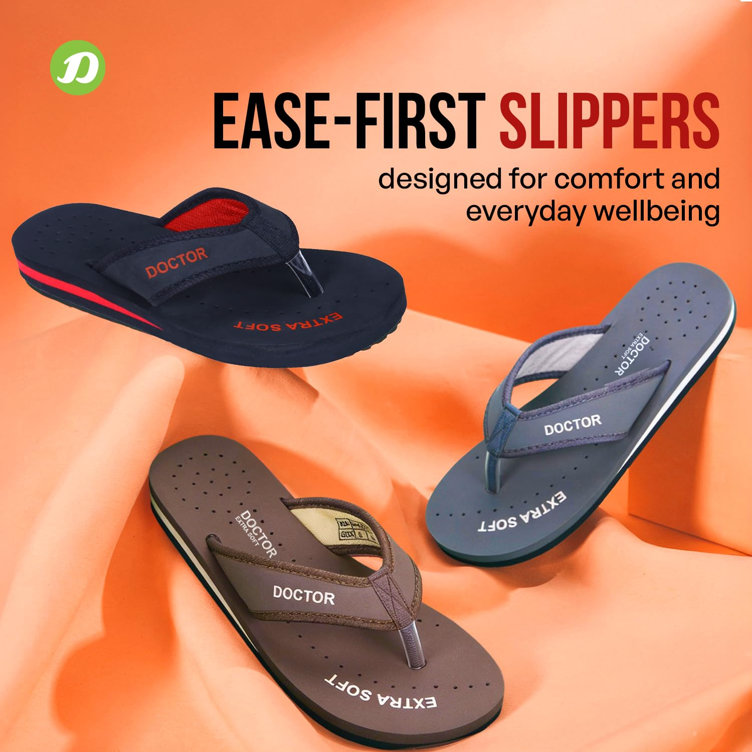 Doctor Extra Soft Women's Lightweight Flip-Flops - D-22 - Image 34