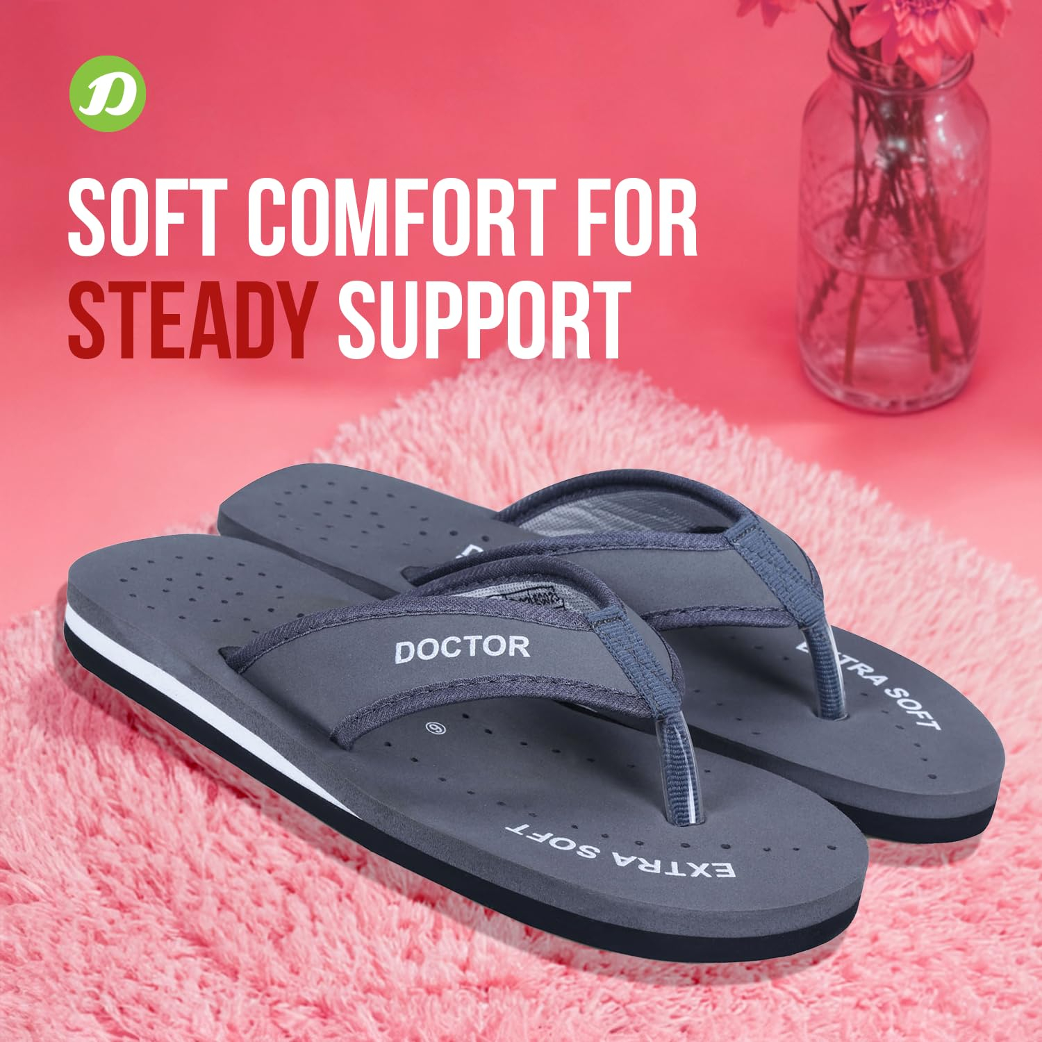 Doctor Extra Soft Women's Lightweight Flip-Flops - D-22 - Image 39