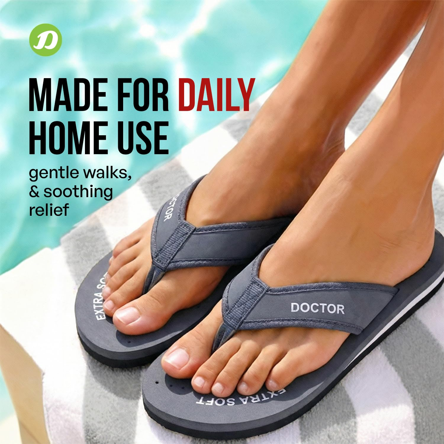 Doctor Extra Soft Women's Lightweight Flip-Flops - D-22 - Image 40