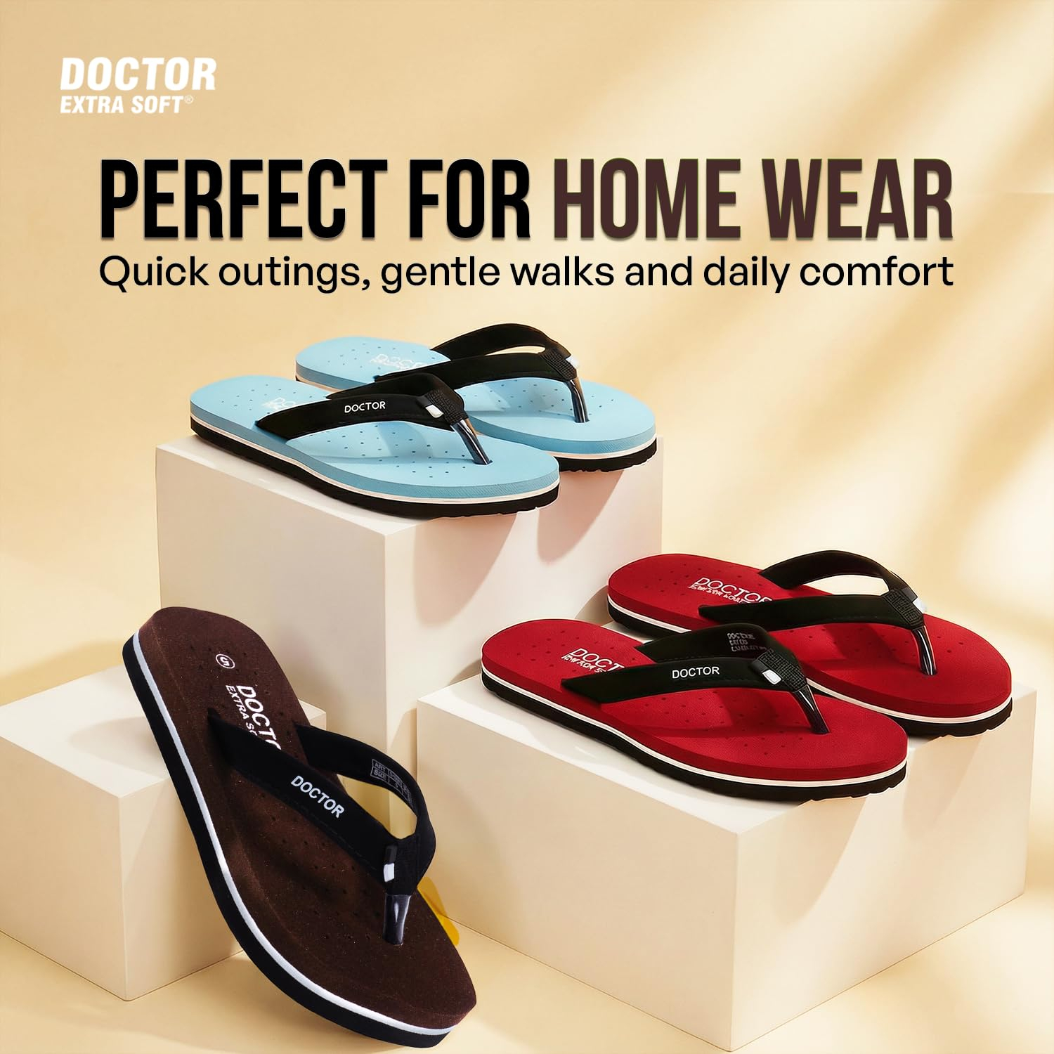 Doctor Extra Soft Women's Flat House Slippers - Image 14