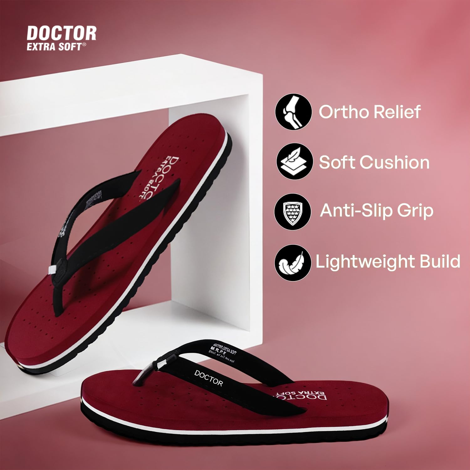 Doctor Extra Soft Women's Flat House Slippers - Image 20