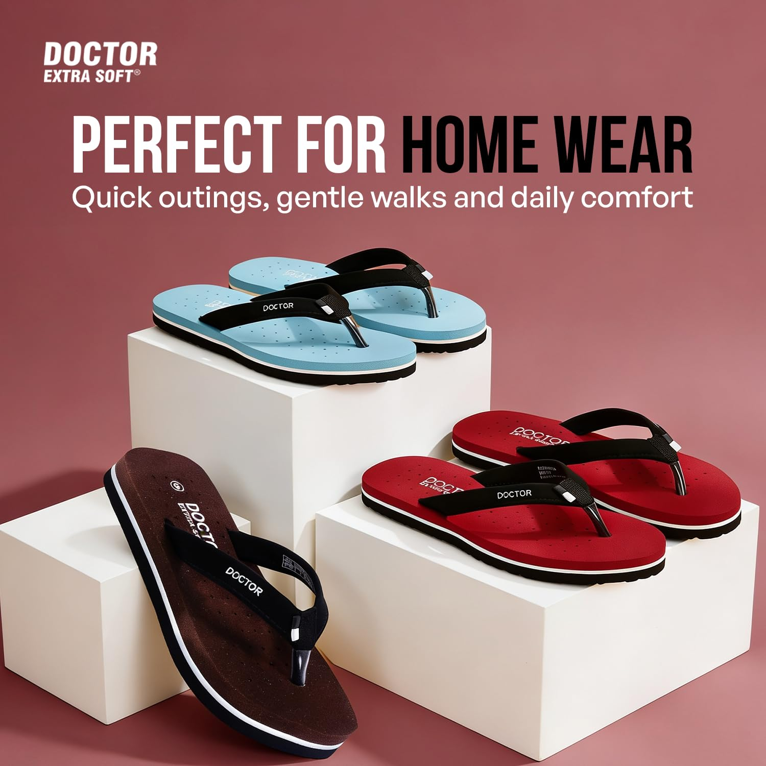 Doctor Extra Soft Women's Flat House Slippers - Image 21