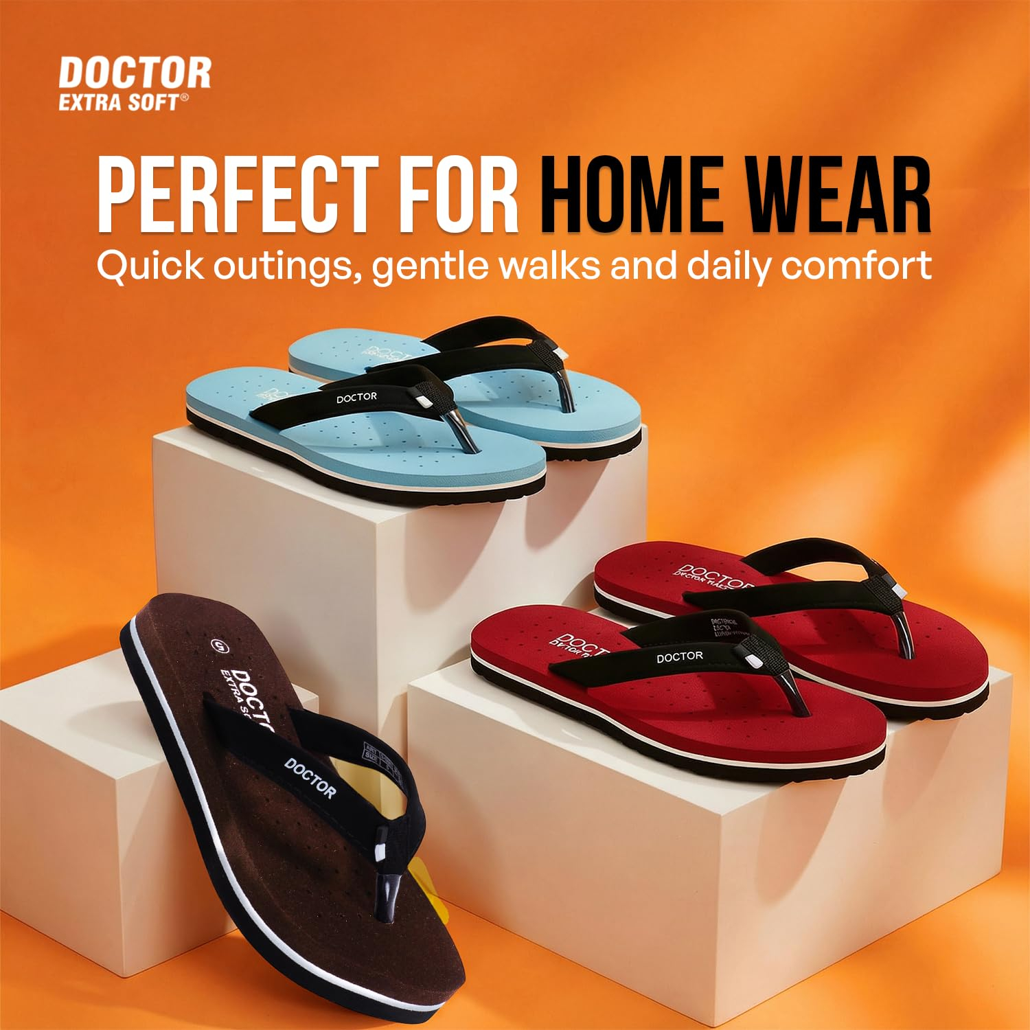 Doctor Extra Soft Women's Flat House Slippers - Image 34
