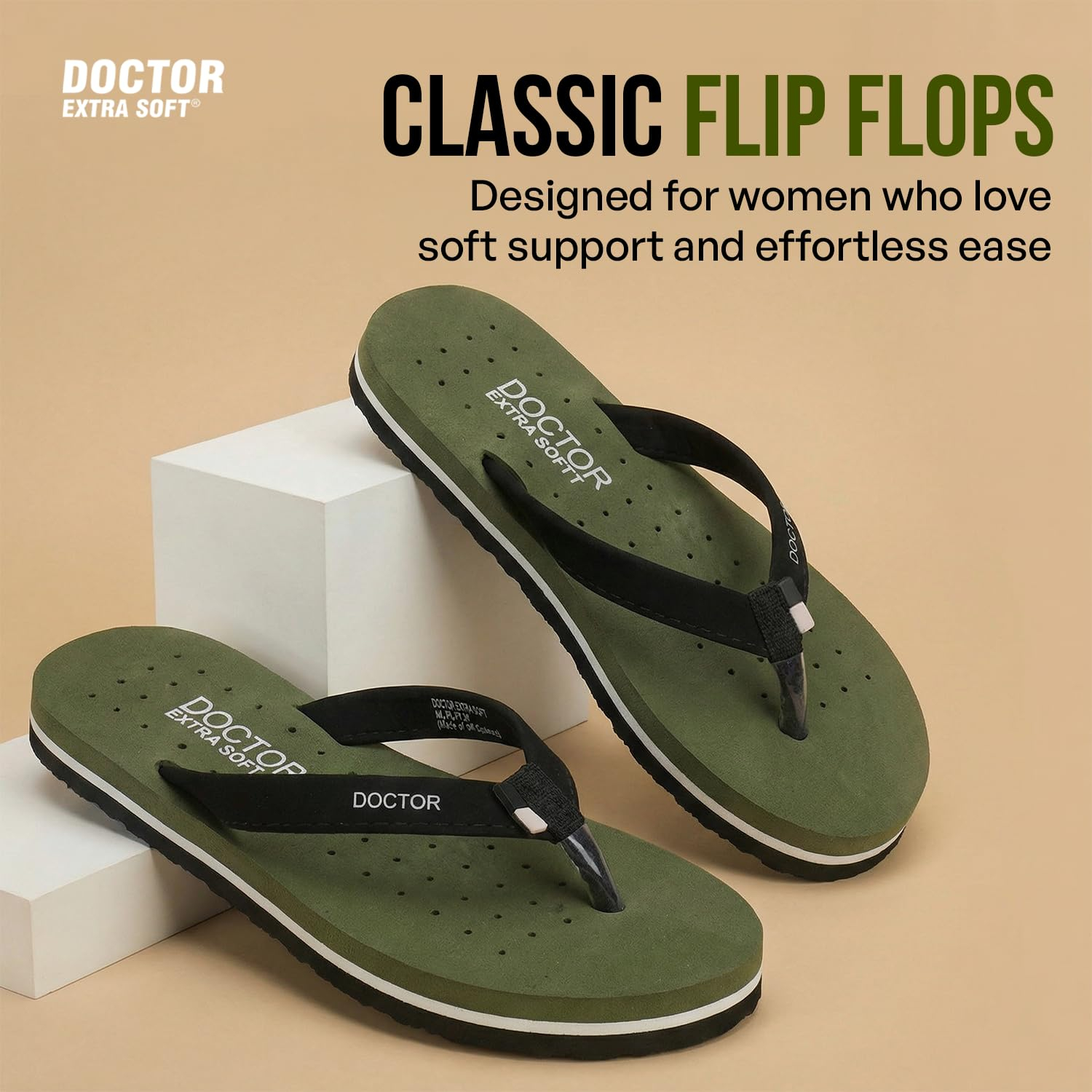Doctor Extra Soft Women's Flat House Slippers - Image 53