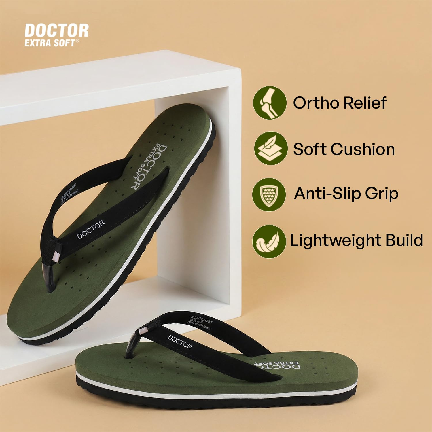 Doctor Extra Soft Women's Flat House Slippers - Image 55