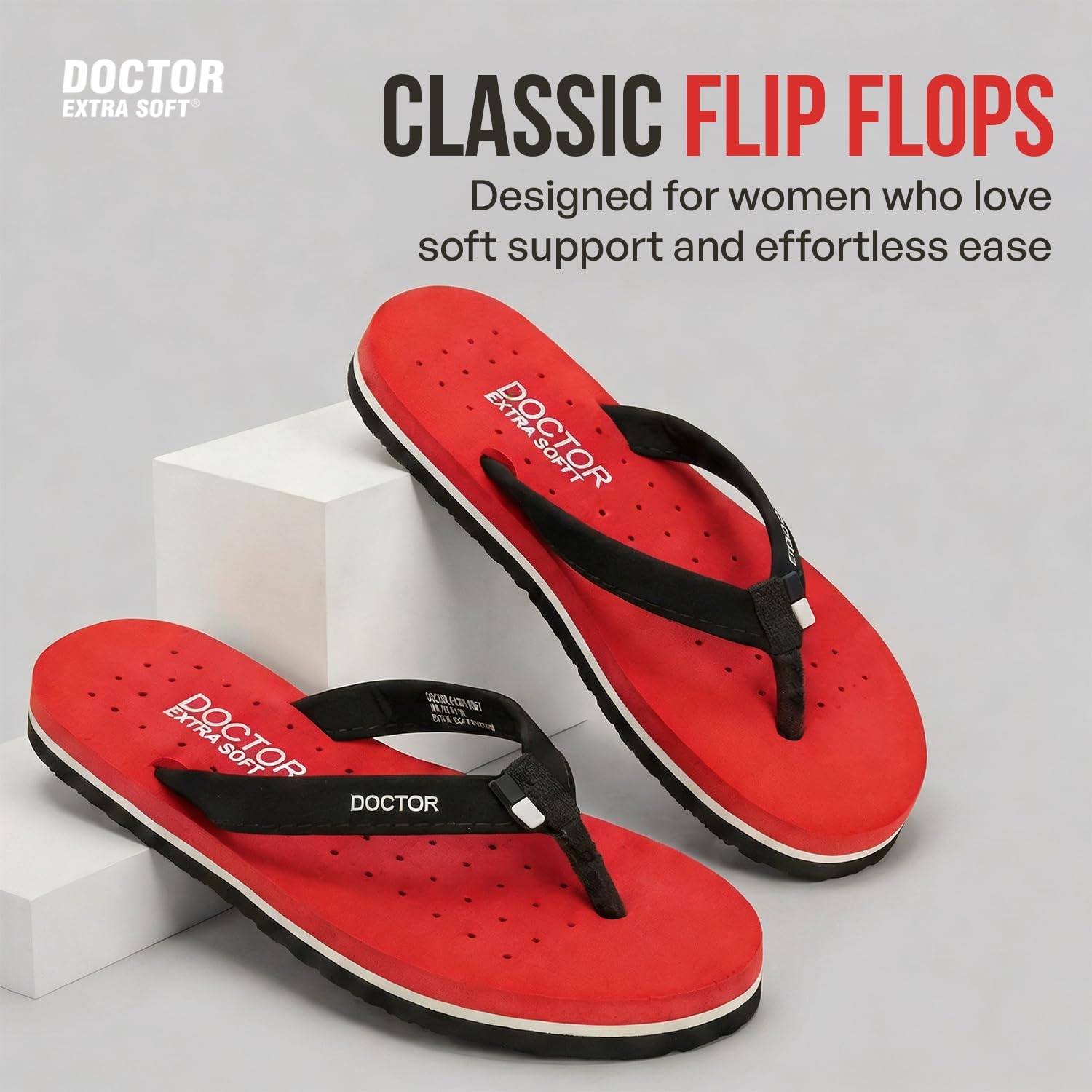 Doctor Extra Soft Women's Flat House Slippers - Image 60