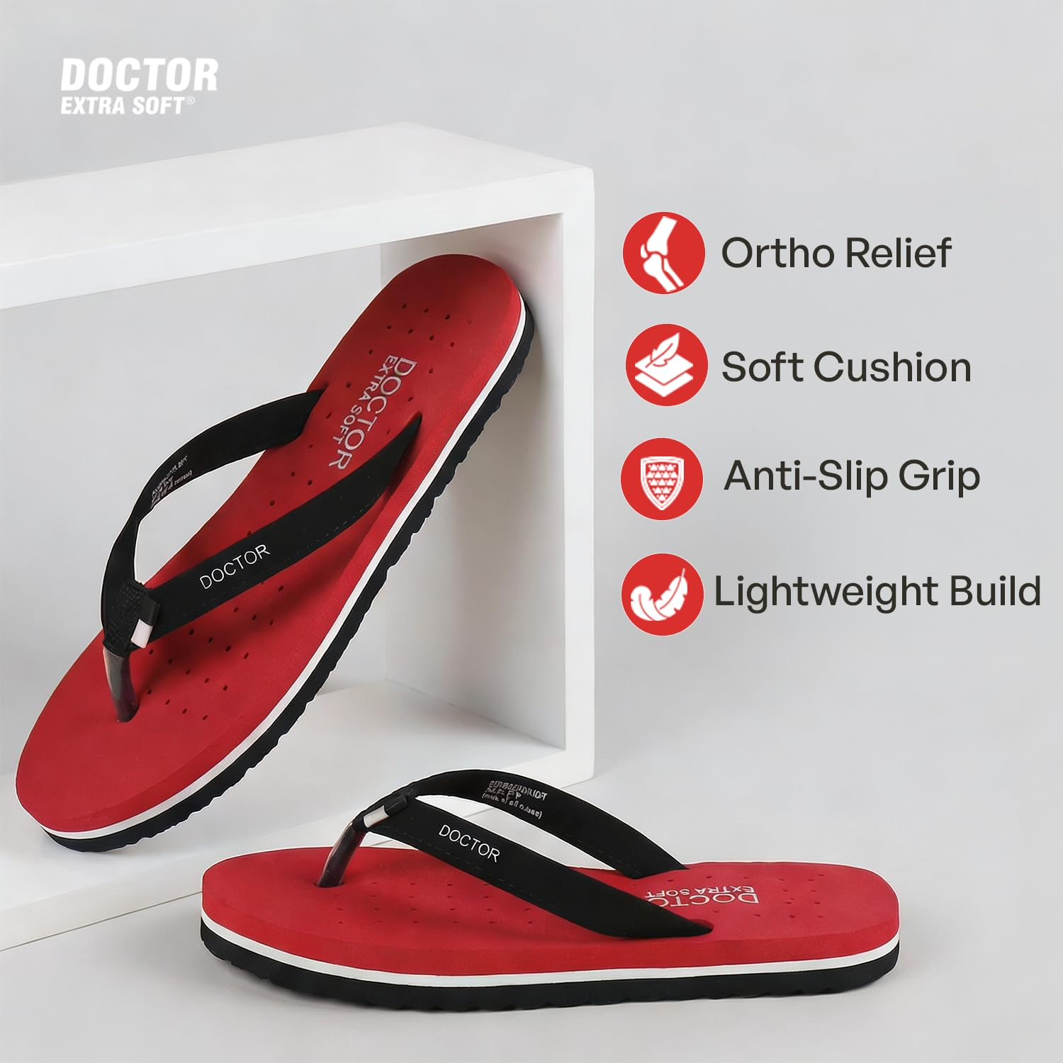 Doctor Extra Soft Women's Flat House Slippers - Image 62