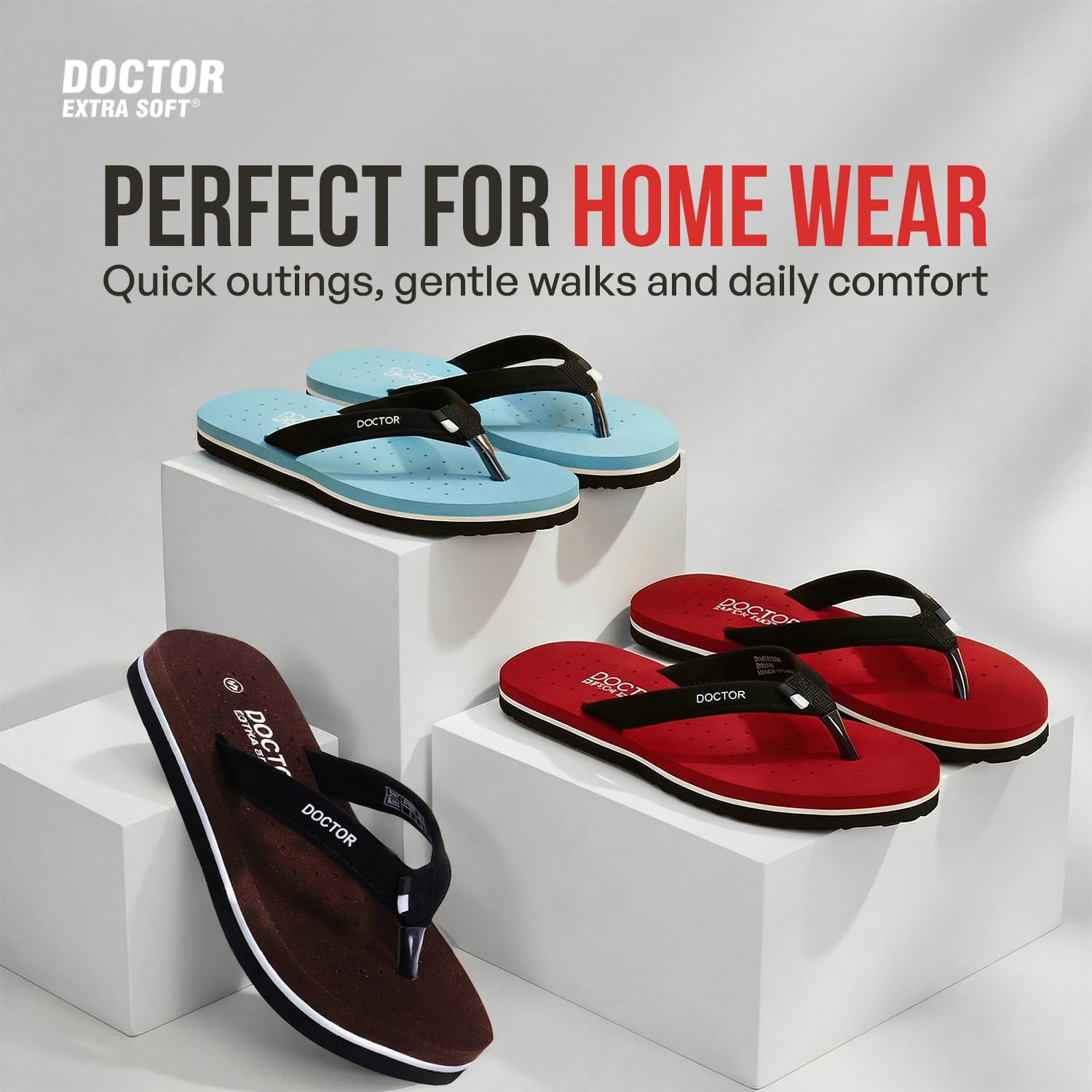 Doctor Extra Soft Women's Flat House Slippers - Image 63